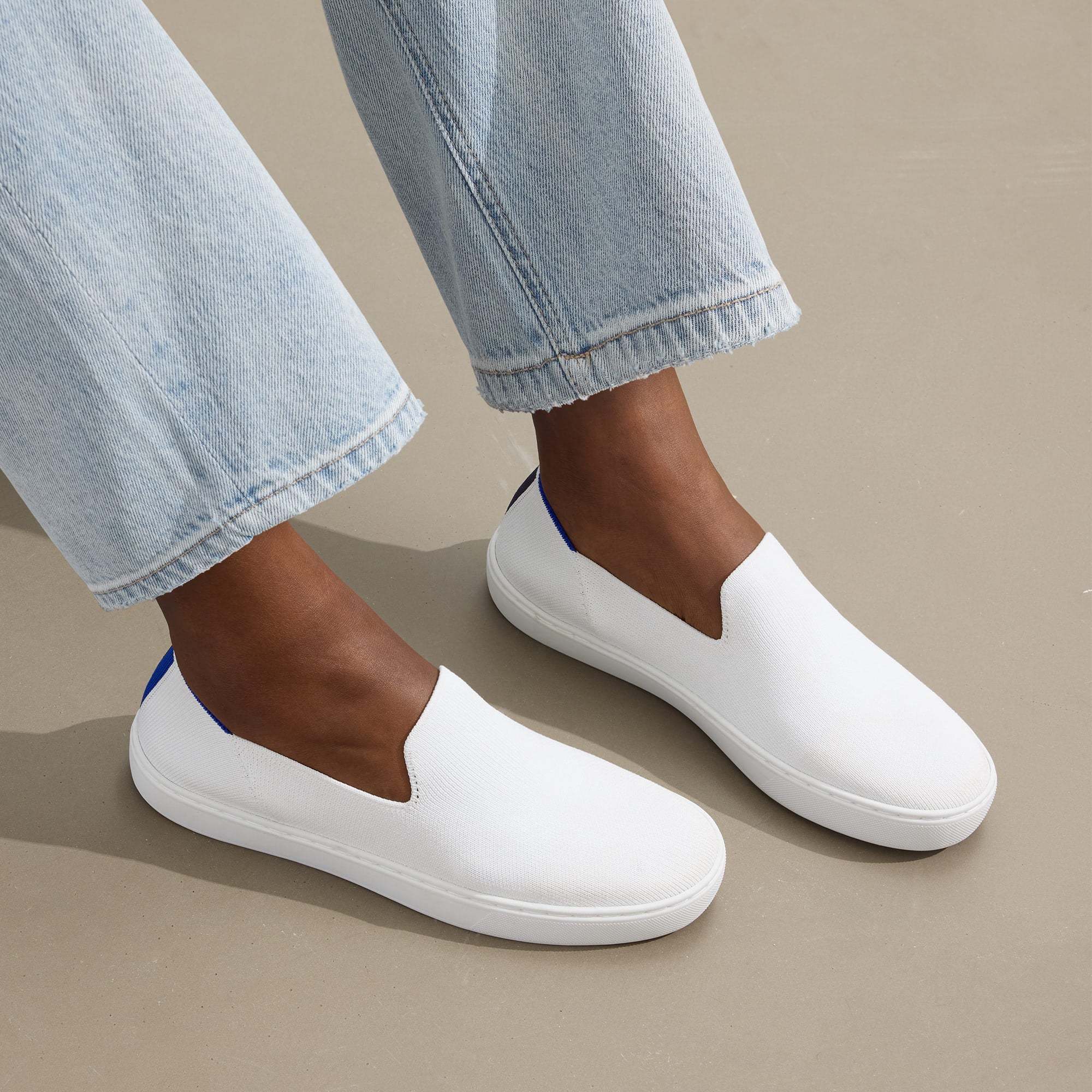 Original Slip-On Sneakers for Men & Women - Bright White Canvas Shoes | Comfortable Casual Walking Shoes for Everyday Wear, Travel & Outdoors