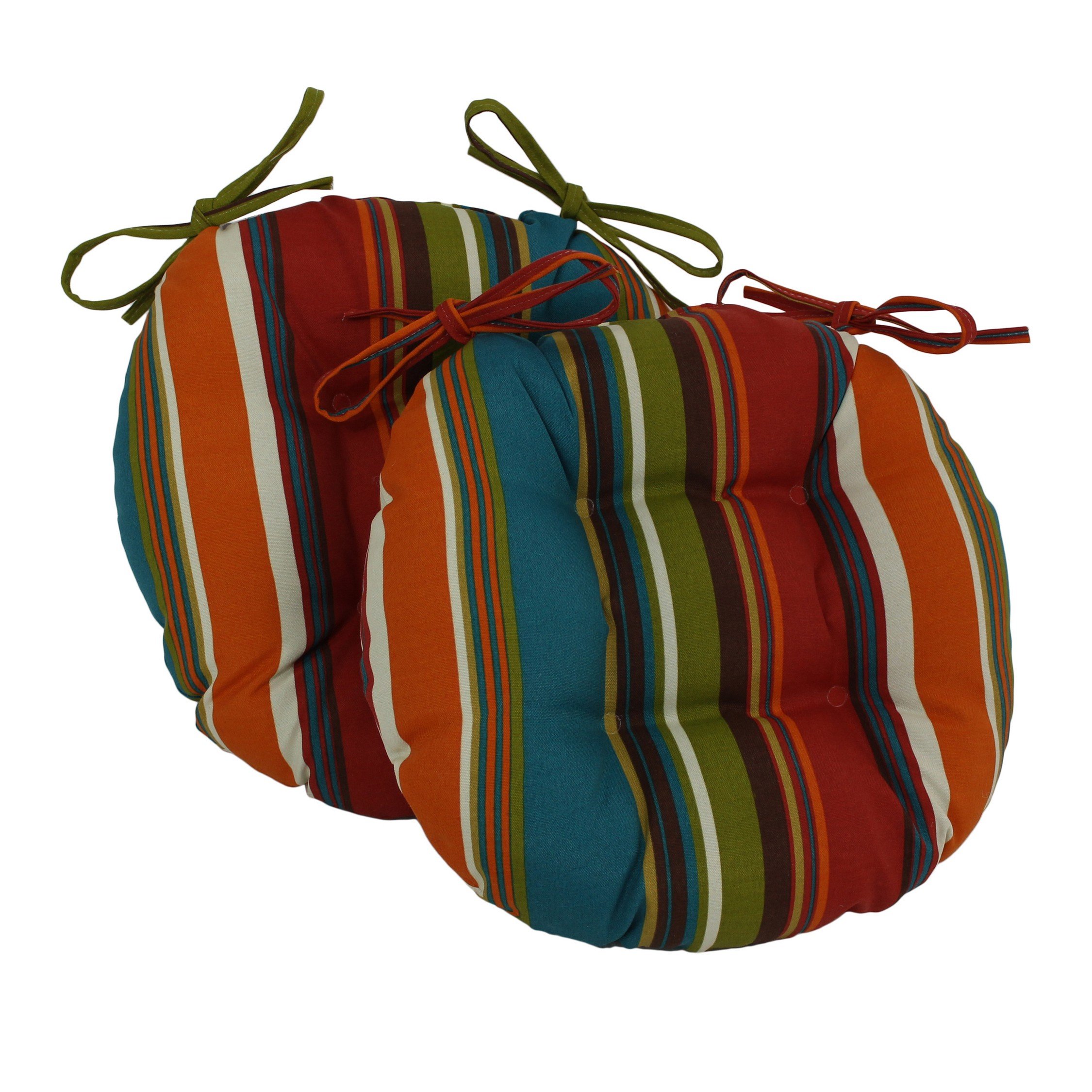Premium Outdoor Round Tufted Chair Cushions Set of 2 - 16