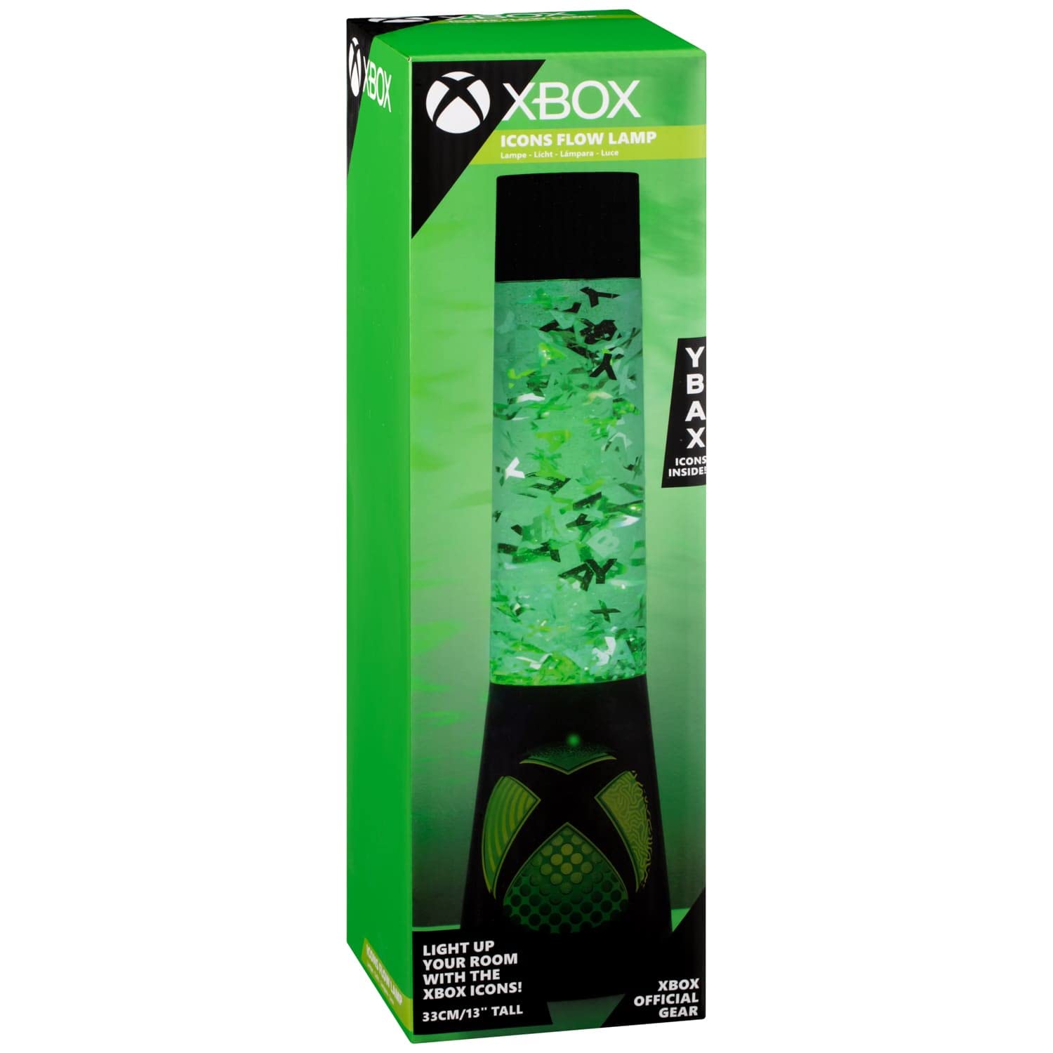 BargainsMania Xbox Lava Lamp - Colorful Flow Mood Lighting for Gaming Rooms & Bedrooms - Modern LED Night Light for Office Desk Decor - Perfect Gift for Gamers & Kids - Creates Relaxing Ambience for Study, Work & Entertainment
