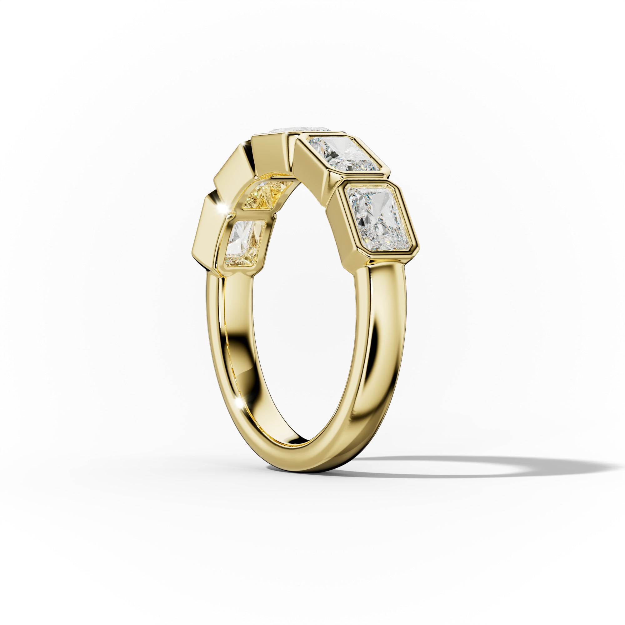 2.0 Carat East West Radiant Cut Bezel Set Diamond Anniversary Band - Elegant Wedding Ring for Women, Perfect for Anniversary Gifts & Special Occasions