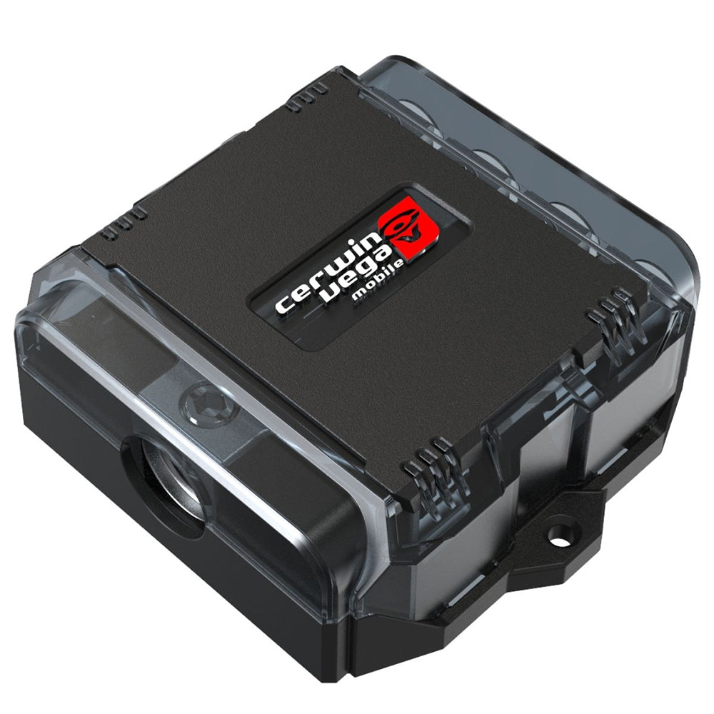 Cerwin Vega AGU4 4-Position AGU Fuse Holder for Car Audio & Marine Applications - High-Quality Inline Fuse Block for Amplifiers, Subwoofers & Stereo Systems