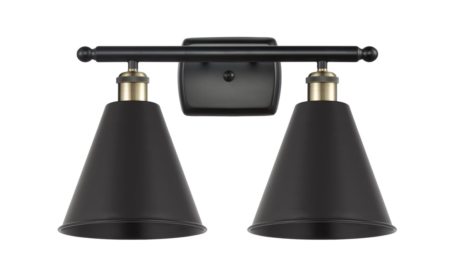Ballston Collection 516-2W-BAB-MBC-8-BK-LED Modern LED Bathroom Vanity Light - 8 Inch Black Finish for Bathroom Mirror Lighting & Home Decor