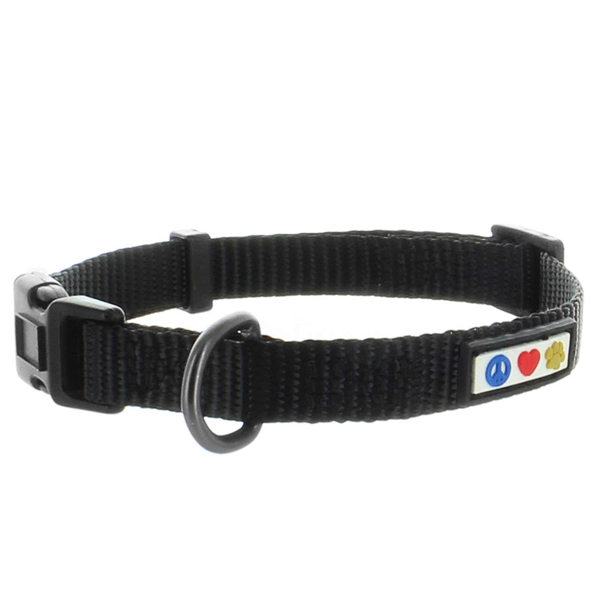 Pawtitas Small Dog Harness, Collar & 6ft Leash Set - Black | Adjustable Pet Safety Gear for Walking, Training & Outdoor Adventures | Perfect for Small & Extra Small Dogs
