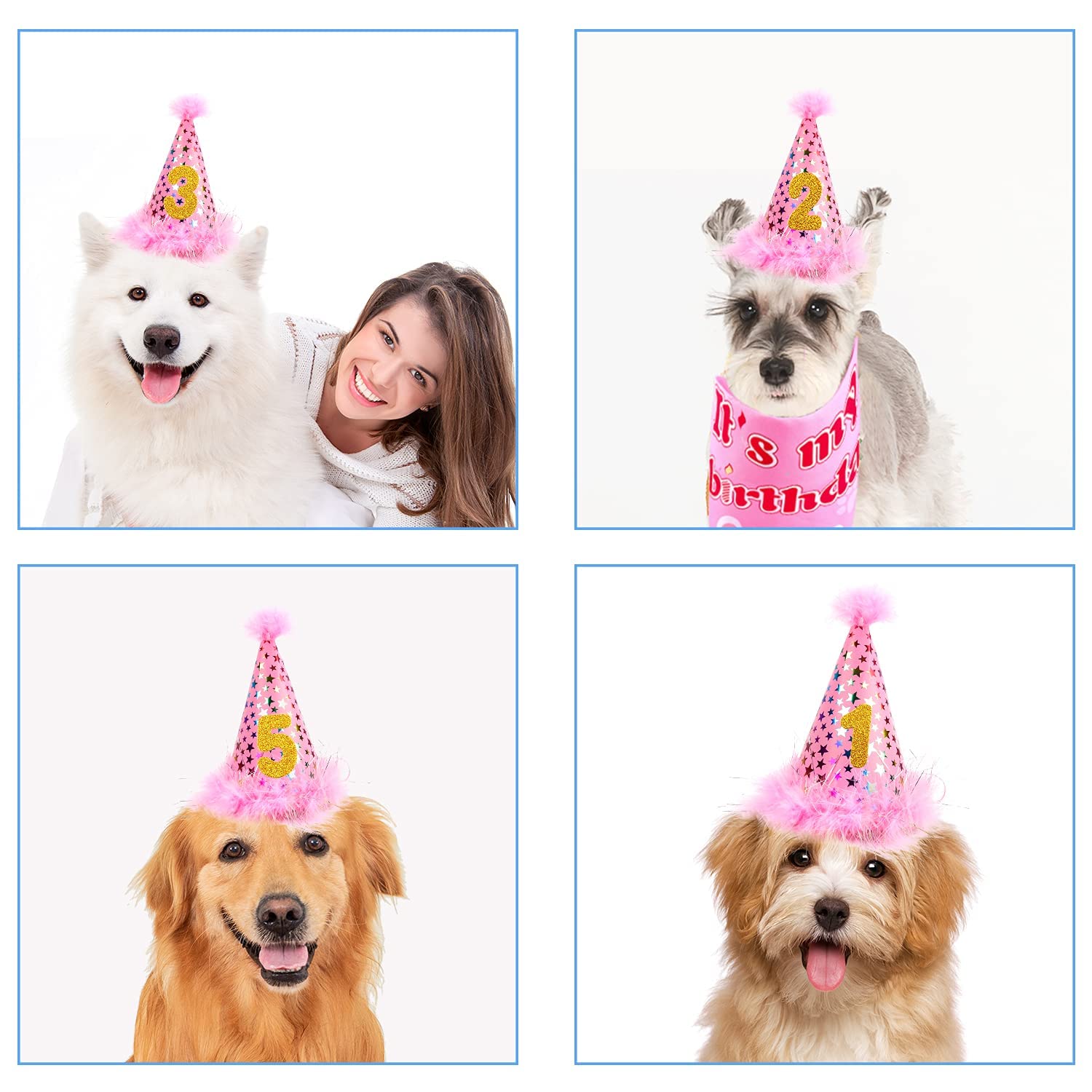 Dog Birthday Party Supplies Set - Cute Dog Bandanas, Hat, Scarf, Banner, Balloons & Bowtie for Puppy Celebration | Perfect for Dog Themed Parties, Birthday Decorations & Pet Photo Shoots