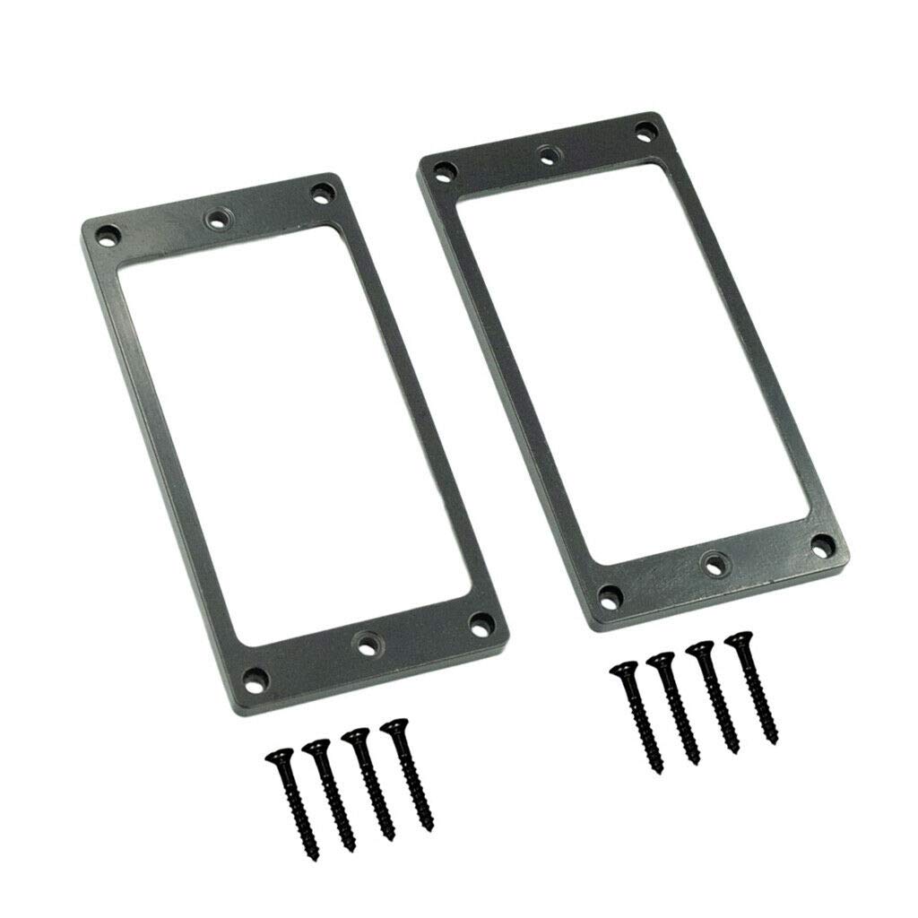 2x Plastic Pickup Frame Mounting Rings for LP Electric Guitar - Black Replacement Parts | Perfect for Gibson Les Paul Style Guitars & DIY Guitar Upgrades