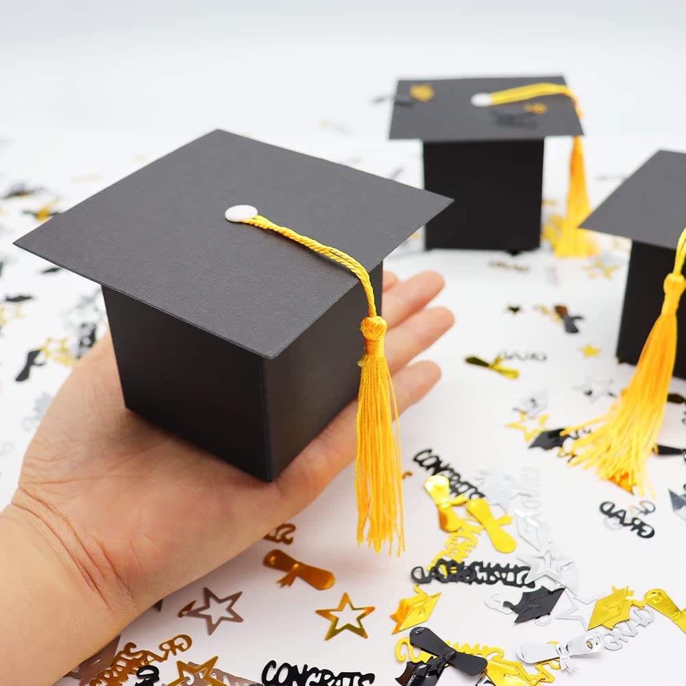 SDKI 30Pcs Graduation Cap Candy Boxes - 2025 Graduation Party Supplies, Decorations & Favors | Perfect for Graduation Ceremonies, School Parties & Gift Giving
