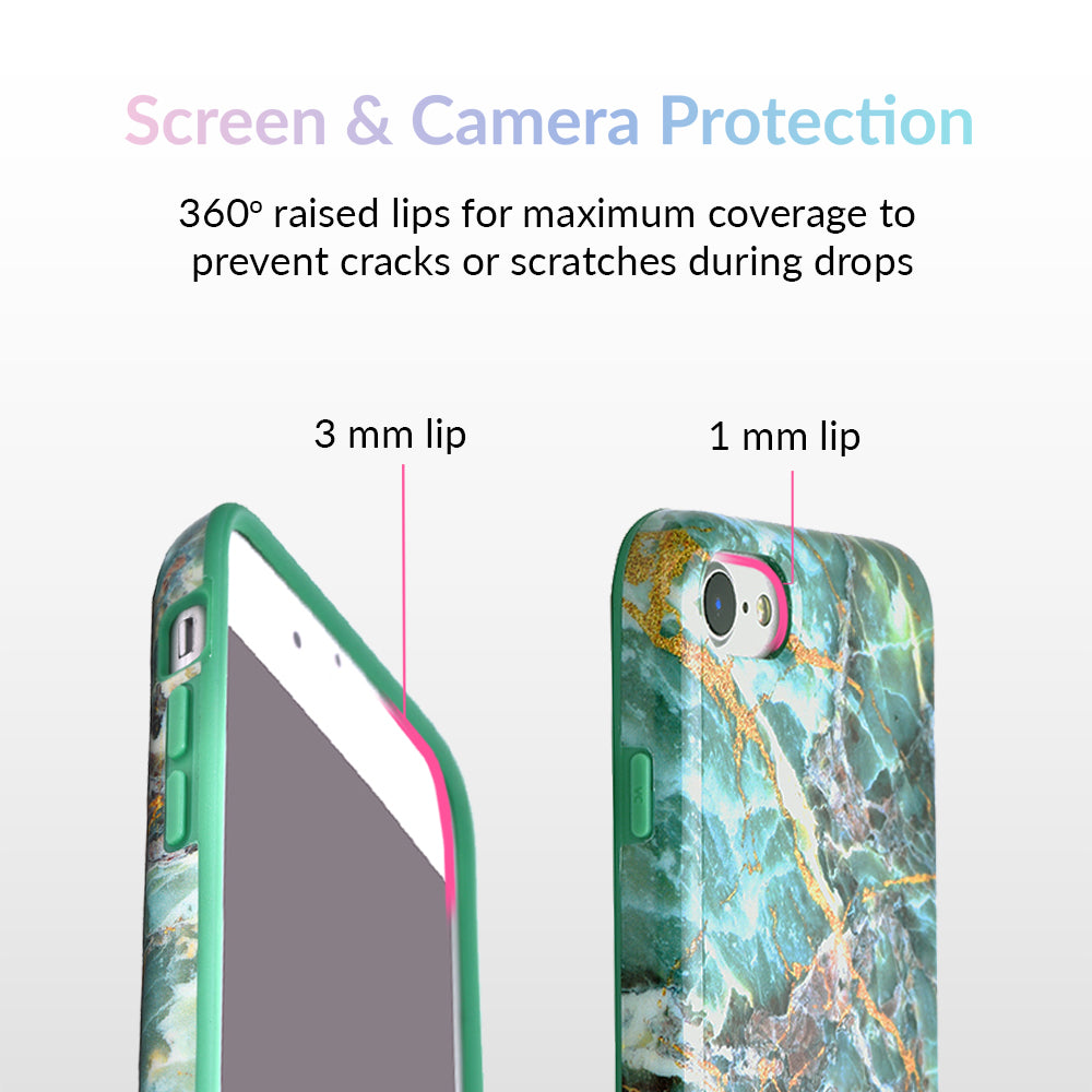 Premium Green Emerald Marble iPhone Case - Durable Protective Cover for iPhone [Model] - Stylish & Trendy Design for Everyday Use, Work & Travel
