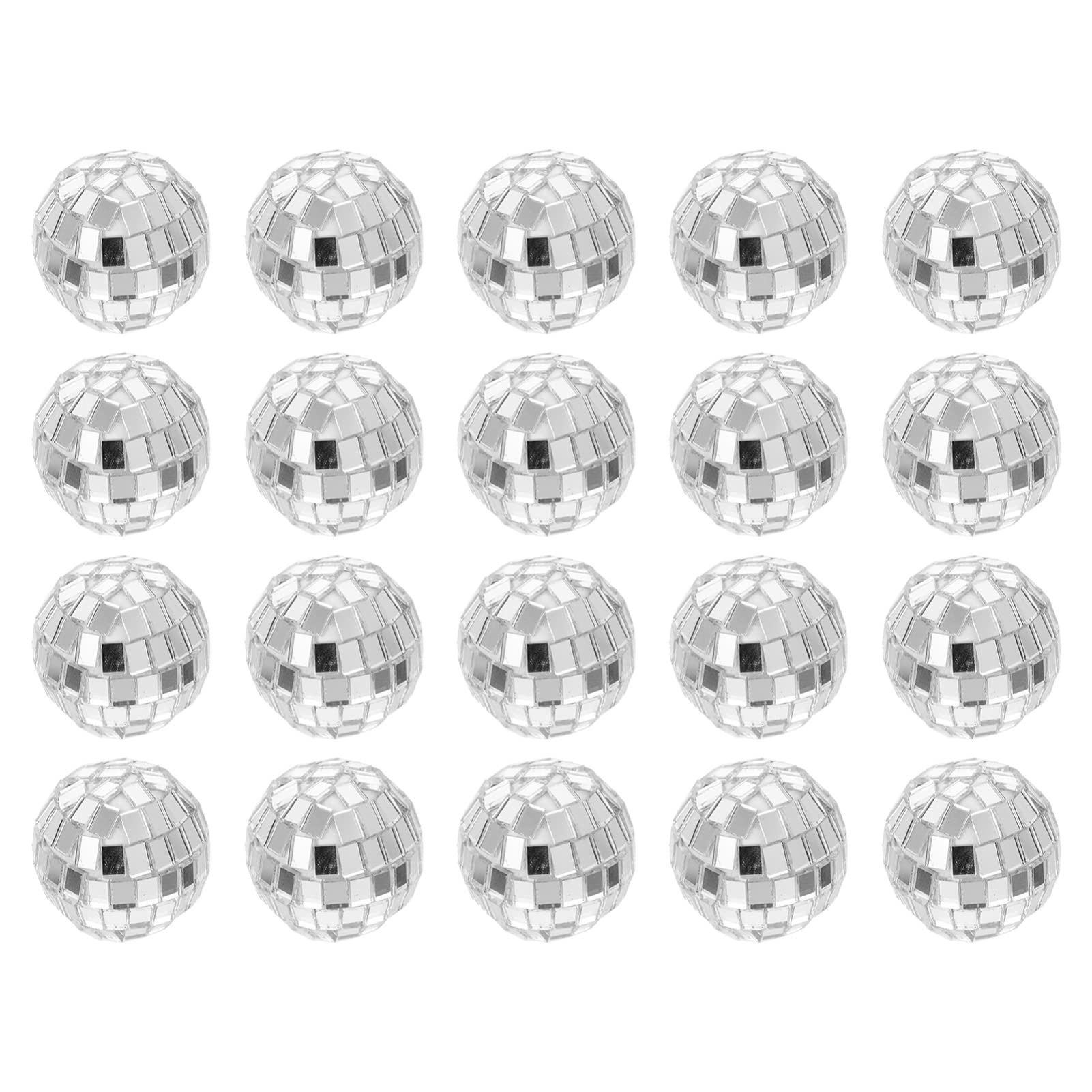 20pcs Reflective Glass Sphere Mirror Disco Ball Decorations for Party, Wedding, Home & Stage - Perfect for Dance Floors, Ceiling Decor and Event Lighting