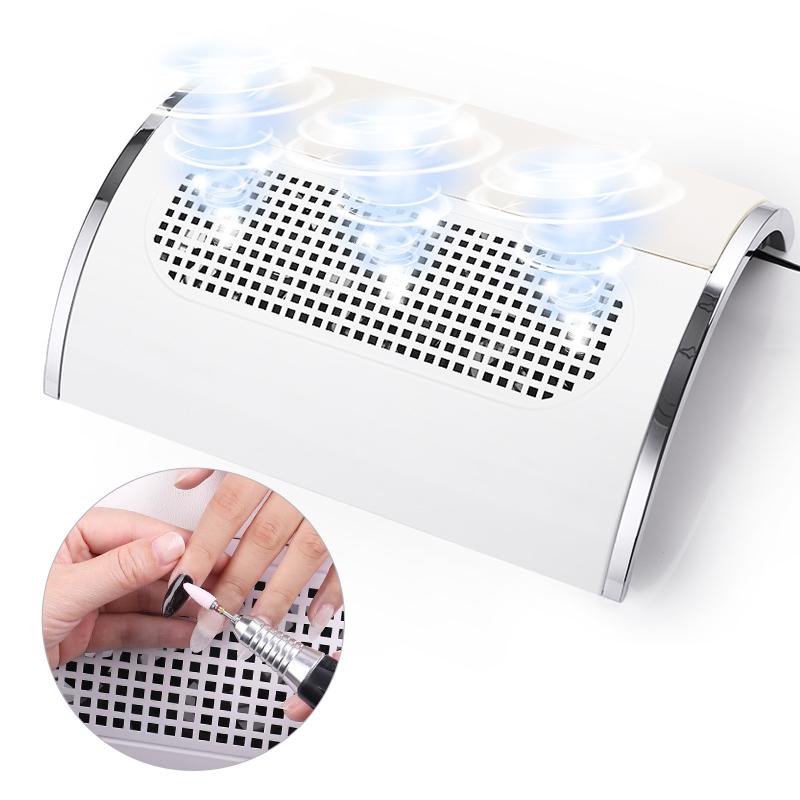 40W Low Noise Nail Dust Collector with 3 Cooling Fans - US Plug | Perfect for Nail Salons & Home Manicure Stations