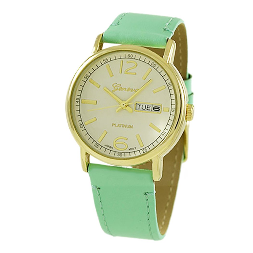 Rosemarie Collections Women's Geneva Fashion Watch with Genuine Leather Band - Stylish Analog Watch for Office, Party & Everyday Wear