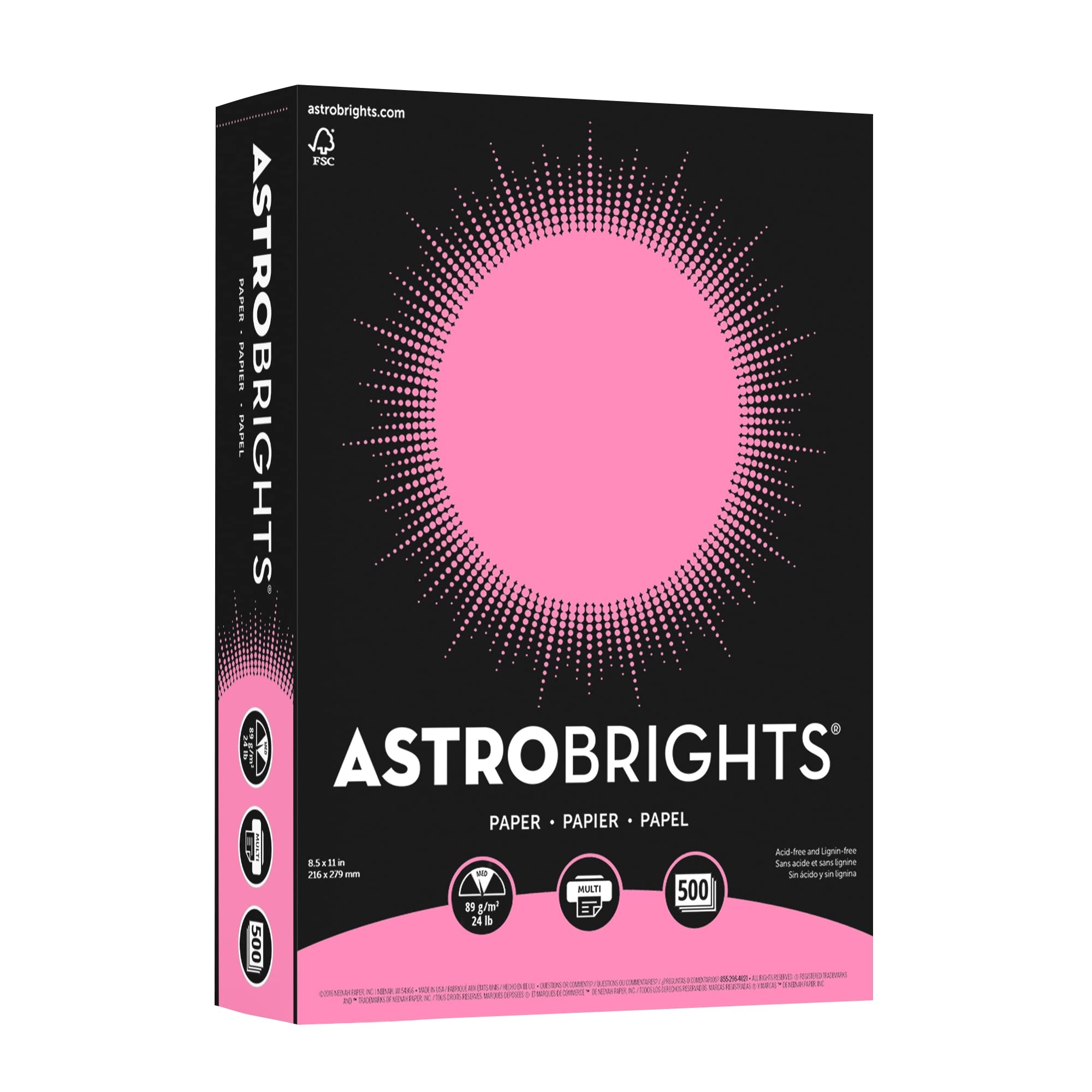 Neenah Astrobrights® Bright Color Paper - 24 Lb, Letter Size (8.5