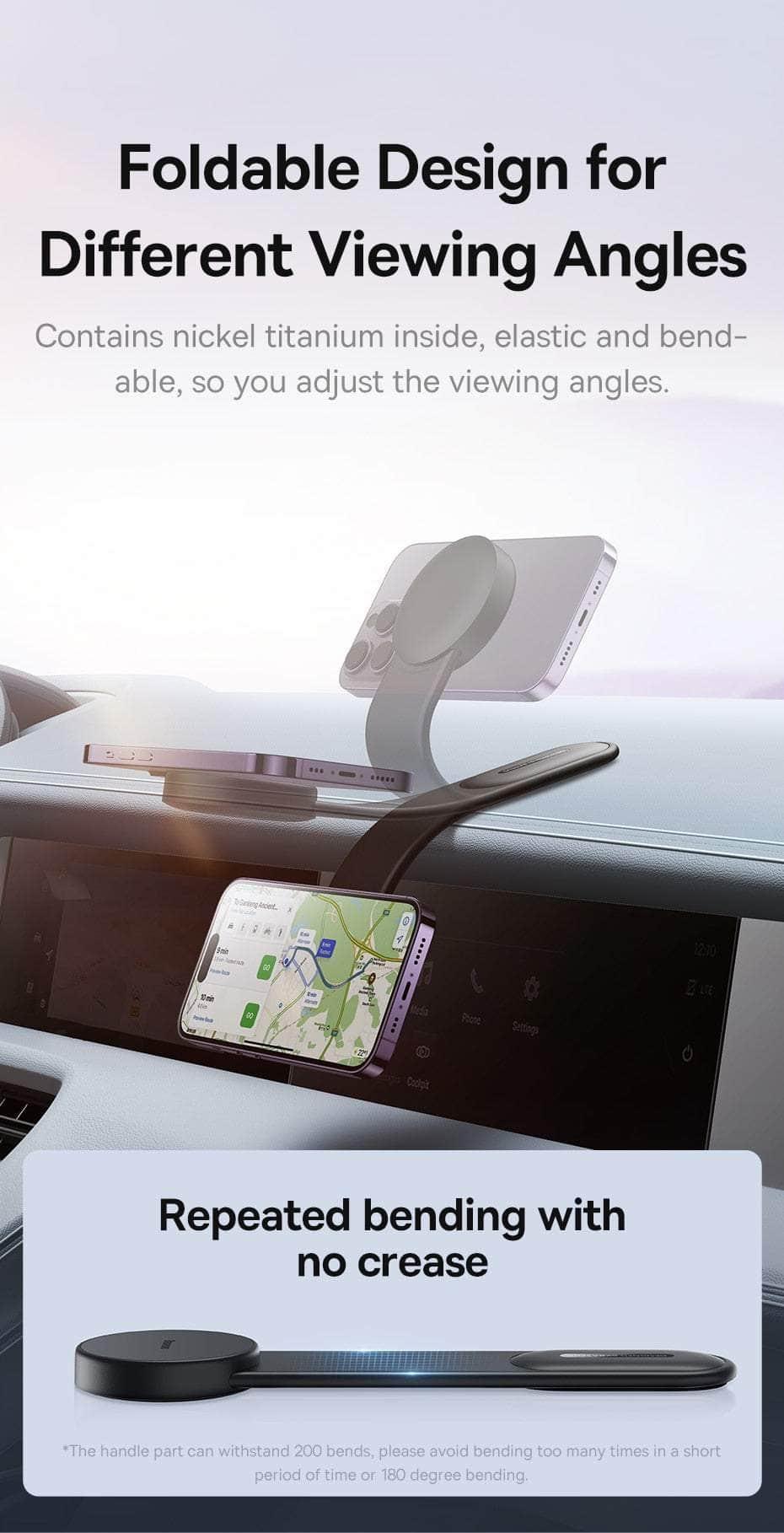 Baseus Magnetic Car Phone Holder - Strong Magnetic Mount for iPhone, Samsung, Google Pixel - Hands-Free Driving Accessory for Safe Navigation & Calls