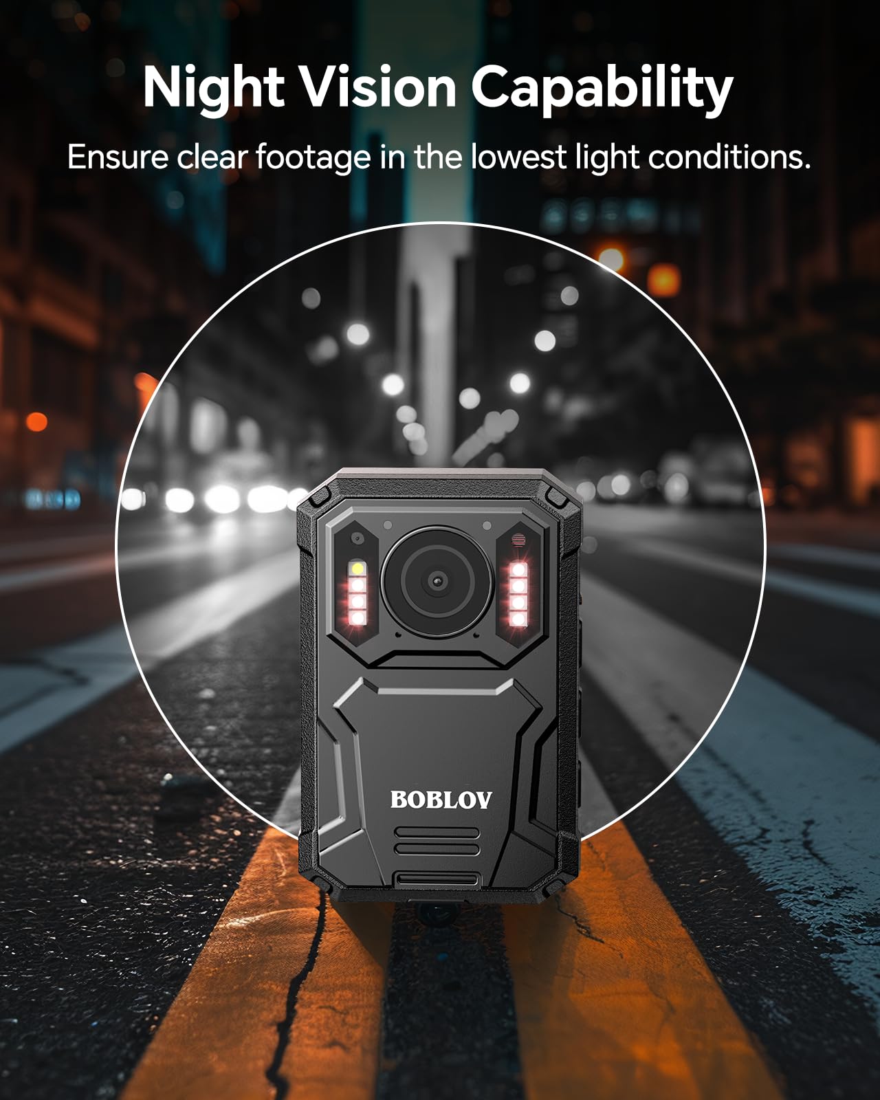 BOBLOV KJ23Pro 2K Body Camera with Night Vision - 256GB Storage, 15 Hours Battery Life, IP66 Waterproof - Ideal for Law Enforcement, Security Guards & Outdoor Activities (Hiking, Cycling, Construction Work)