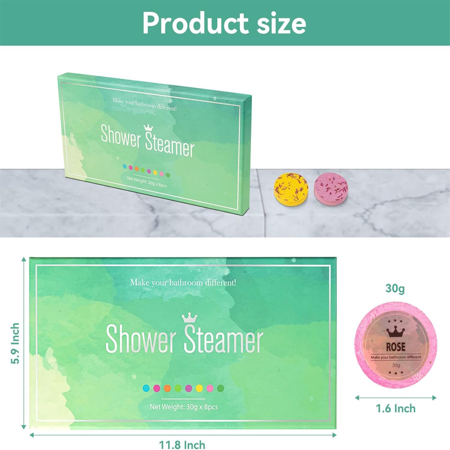 Aromatherapy Shower Steamers - 8 Pack Essential Oil Scented Bath Tablets for Relaxation | Self Care Gifts for Women, Perfect for Sister Birthday, Wife Christmas Present & Stocking Stuffers | Enhance Your Shower Experience with Soothing Scents