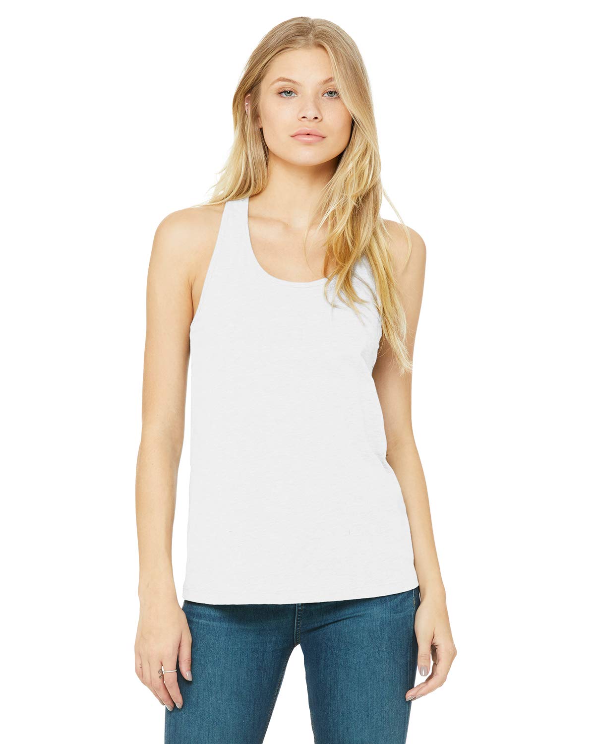 Bella Canvas 6008 Women's Jersey Racerback Tank Top - Soft Breathable Slim Fit Workout Shirt for Yoga, Running & Gym