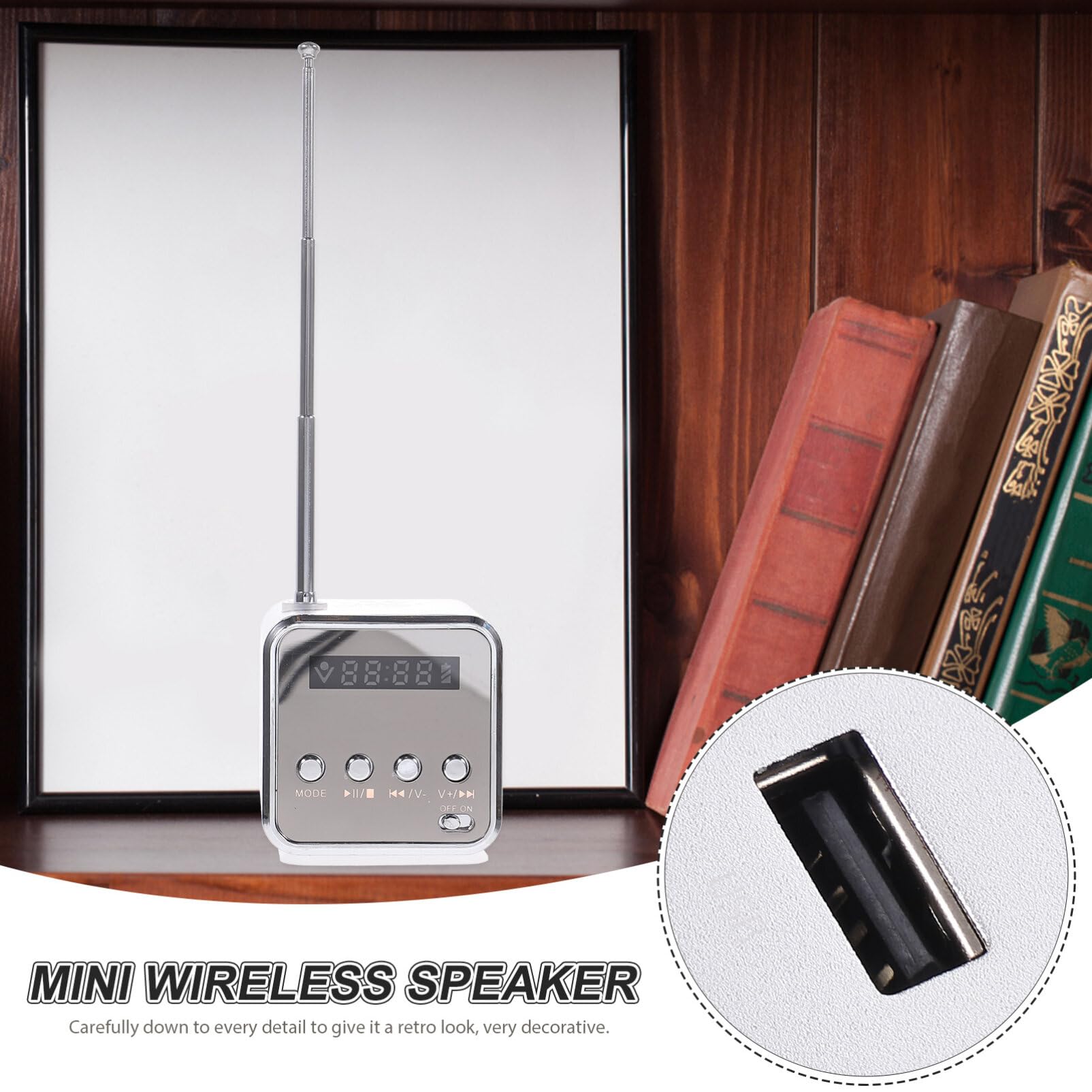 Portable Mini Digital MP3/MP4 Player with Micro SD/TF Card Slot, USB Disk, Built-in Speaker & FM Radio - Silver | Perfect for Gym, Travel, and Outdoor Activities