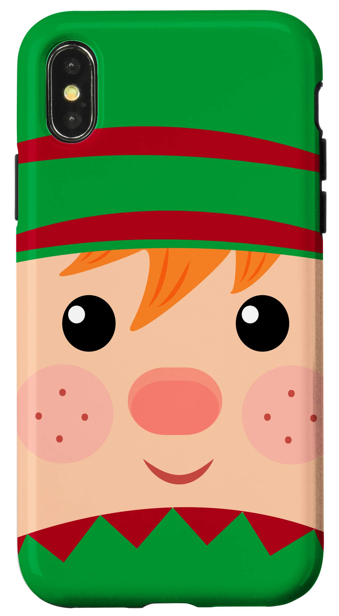 iPhone X/XS Cute Elf Phone Case - Santa's Christmas Elves Lover Protective Cover | Perfect for Holiday Gifts, Christmas Parties & Elf-Themed Events