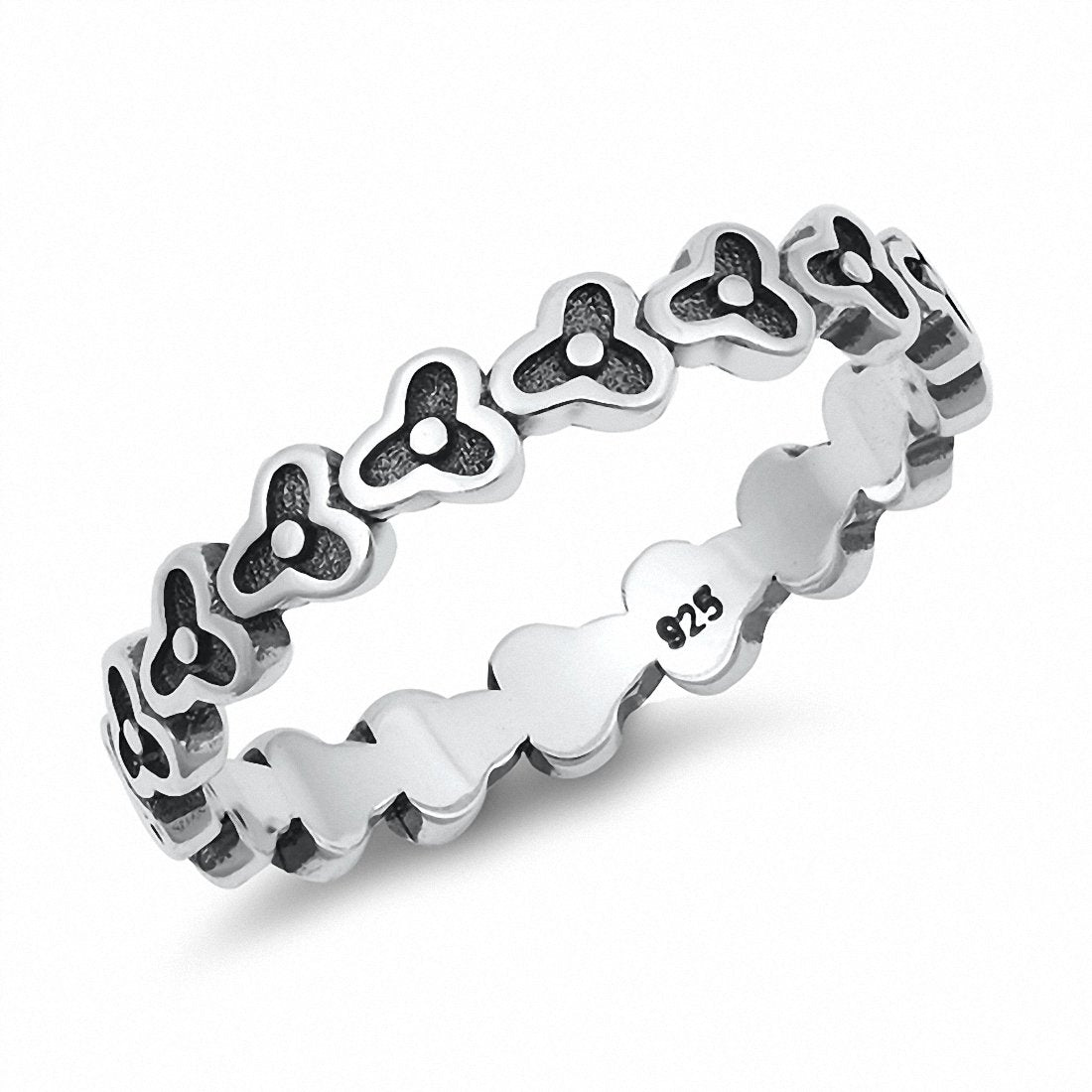 4mm Eternity Style Celtic Band Ring - 925 Sterling Silver Unisex Wedding Band for Men & Women (Choose Your Color) - Perfect for Anniversaries, Engagements and Celtic-Themed Weddings