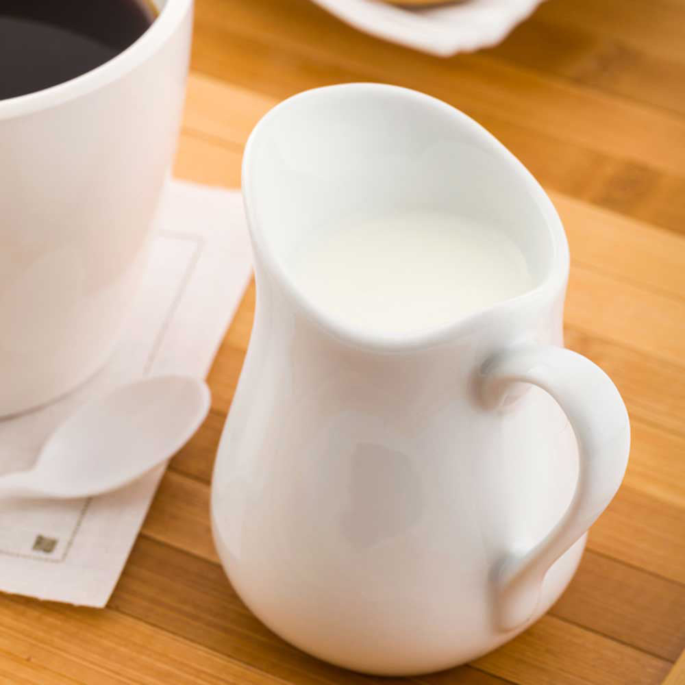 Premium 4 oz White Porcelain Creamer Cup - Classic Round Design (3