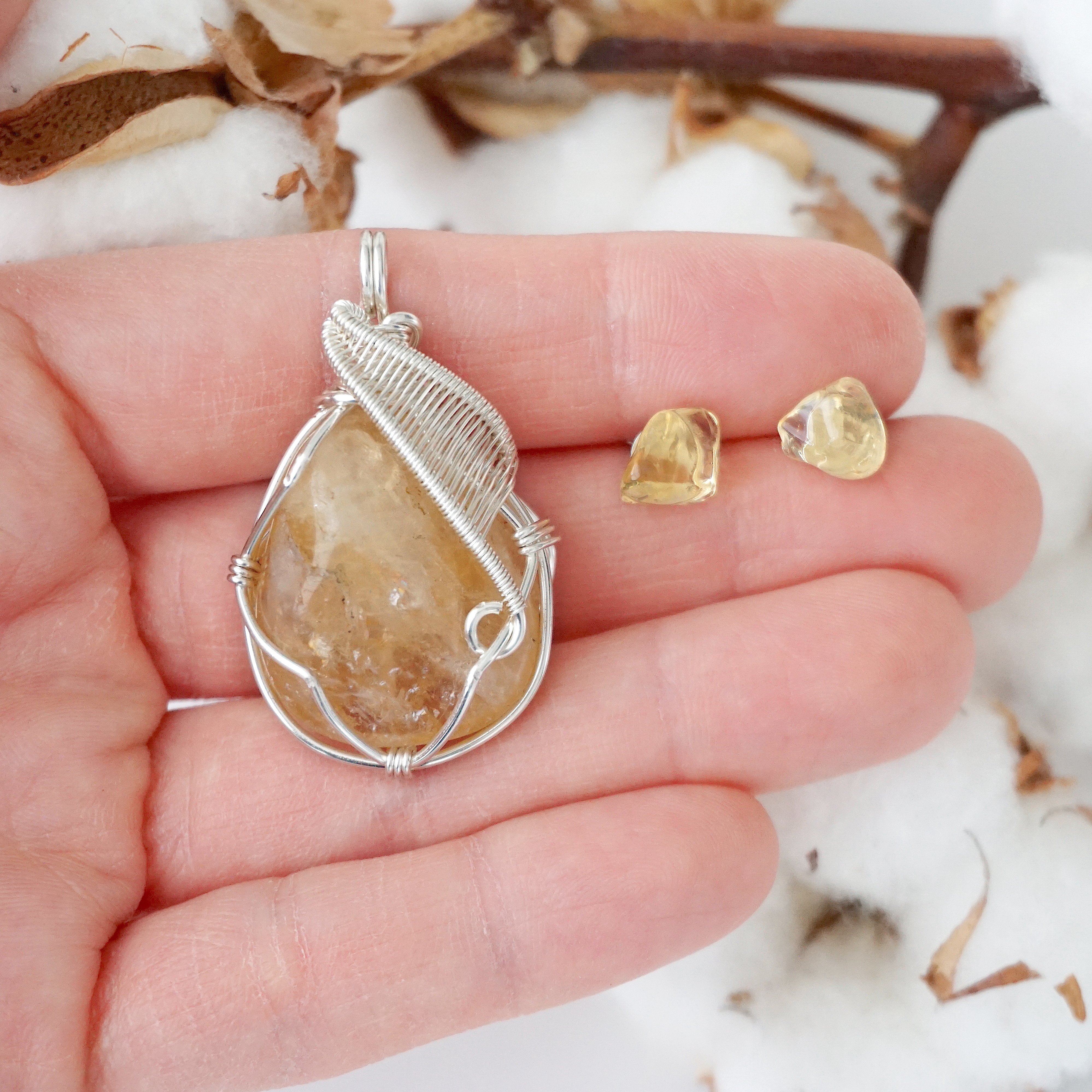 Natural Citrine Gemstone Gift Set - Silver Plated Jewelry for Women | Birthday, Anniversary & Holiday Present | Perfect for Spiritual Healing & Positive Energy