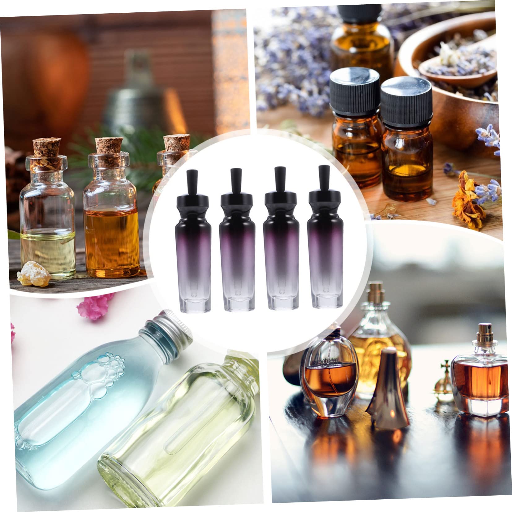 **Minkissy 50ml Refillable Glass Roller Bottles for Essential Oils & Perfume - Aromatherapy, DIY Blending, Travel-Friendly Essential Oil Accessories**