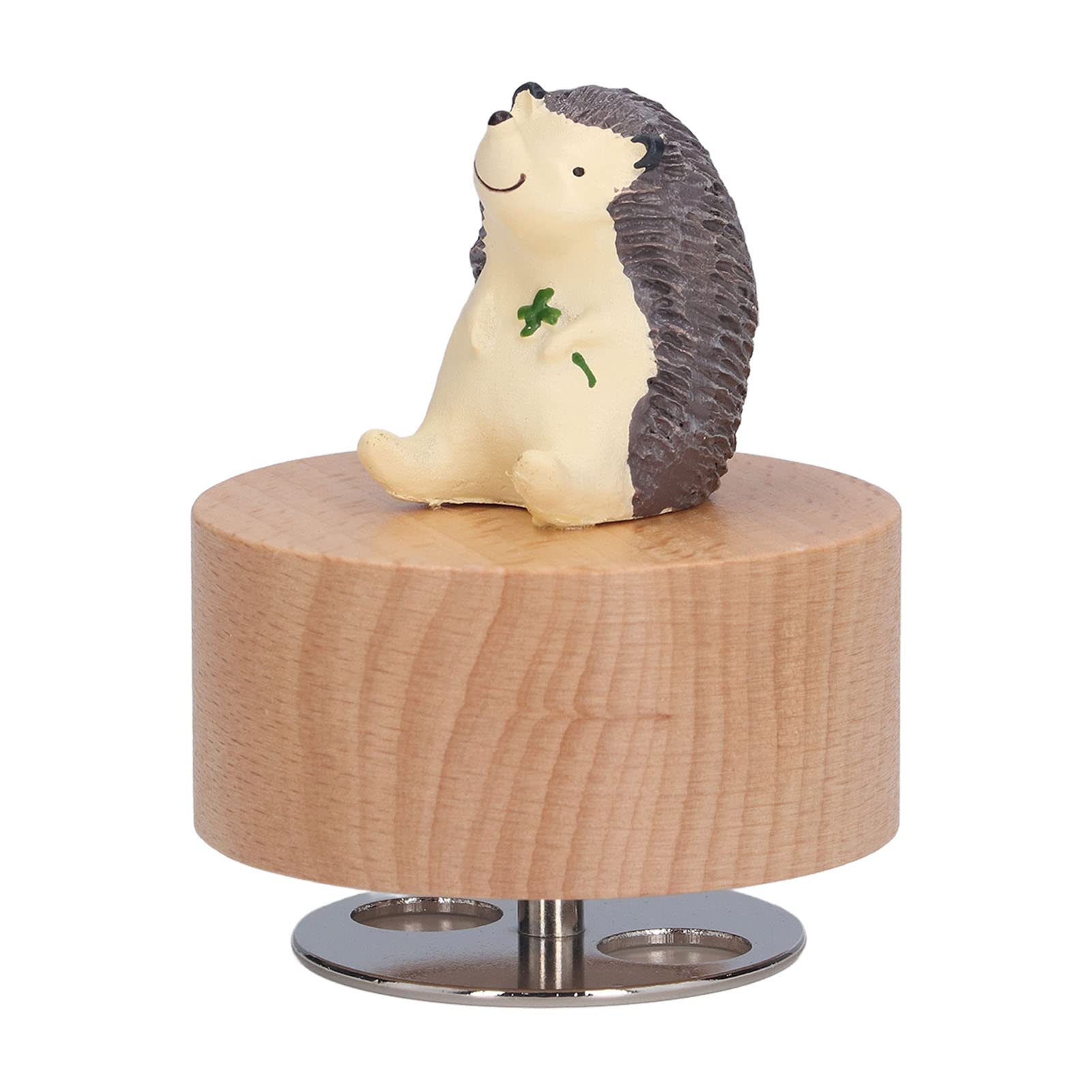 DIY Hedgehog Wooden Round Music Box - Portable, Cute & Sturdy Handmade Animal Music Box for Kids, Gifts, Home Decor & Special Occasions