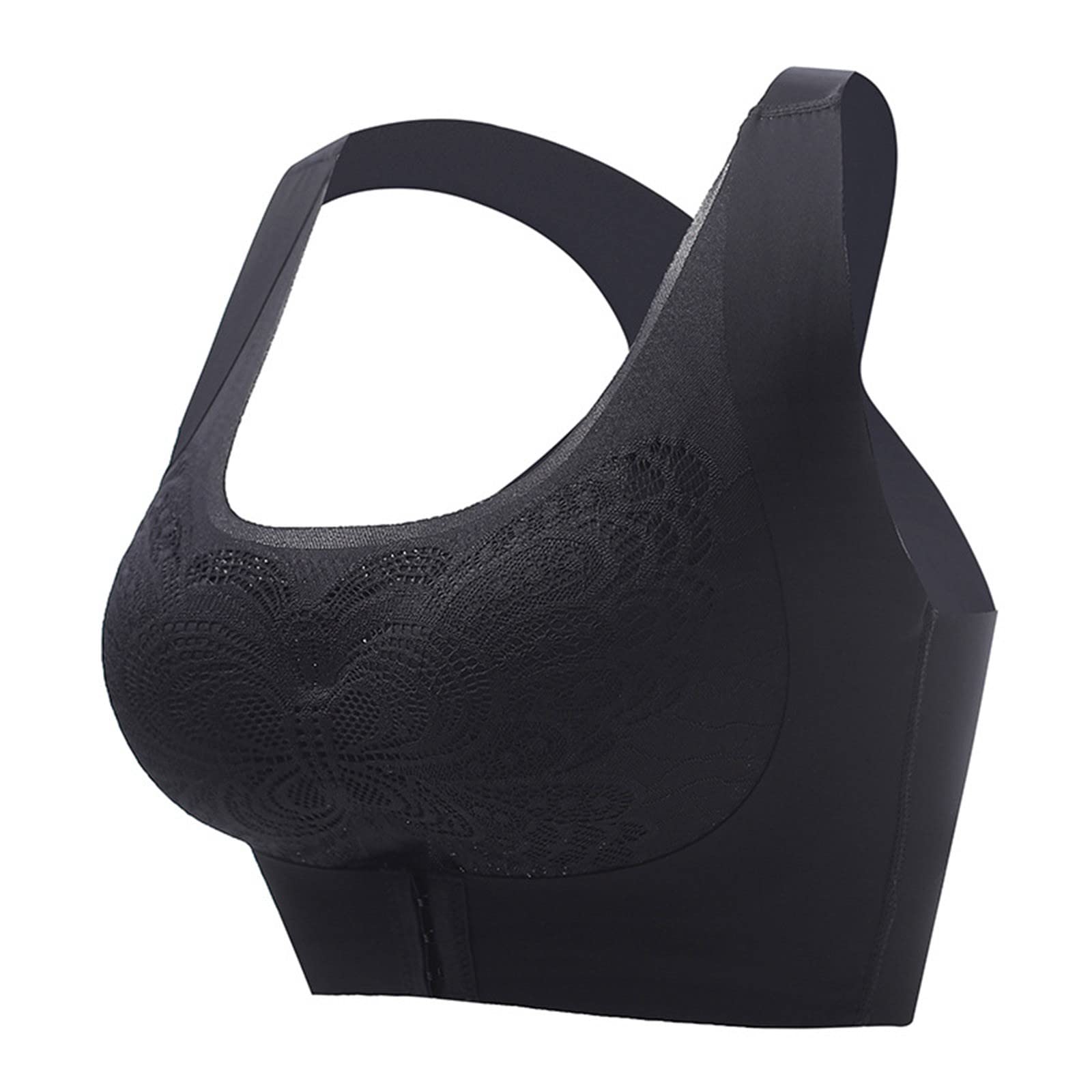 Women's Sports Bra - Unpadded Full Coverage Seamless Crop Top for Yoga, Running & Everyday Comfort - Smoothing Shaped Lingerie Gift