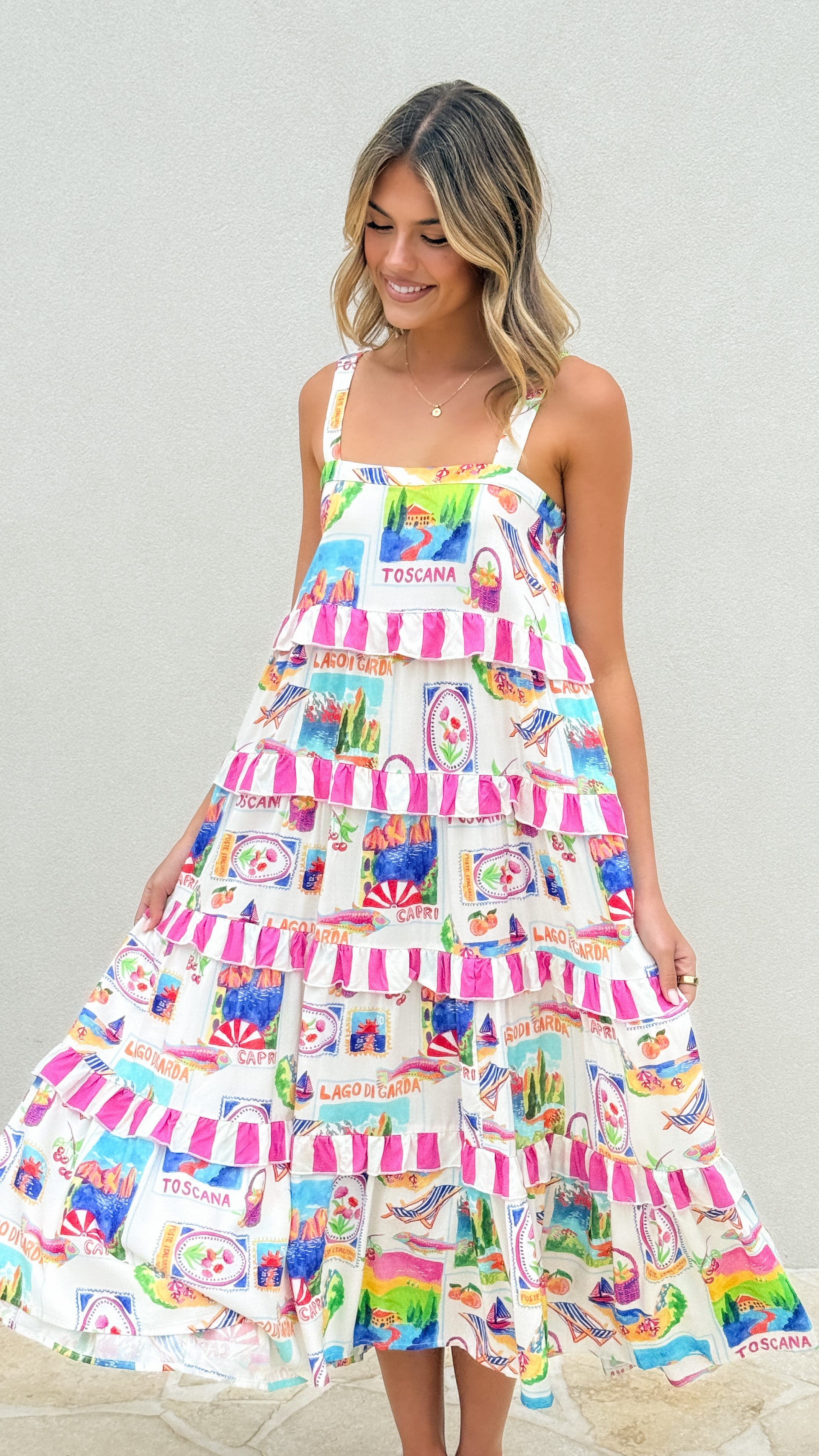 Jeena Maxi Dress - Nicoletta Print Floral Summer Dress for Women | Beach, Party & Vacation Wear