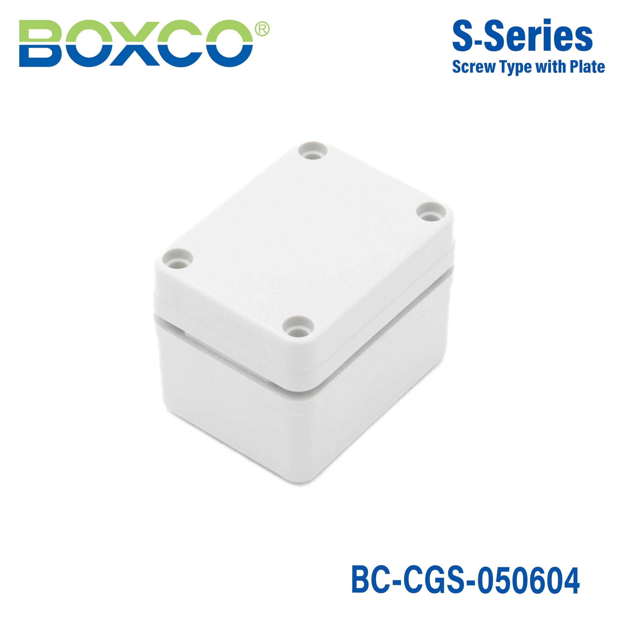 Boxco S Series 1.97 x 2.56 x 1.77 Inches (50x65x45mm) Waterproof Plastic Enclosure - IP67 Rated, IK08 Impact Resistant, Polycarbonate (PC) Grey Electrical Box with Screw Type Cover - Perfect for Outdoor Electronics, Industrial Equipment & DIY Projects