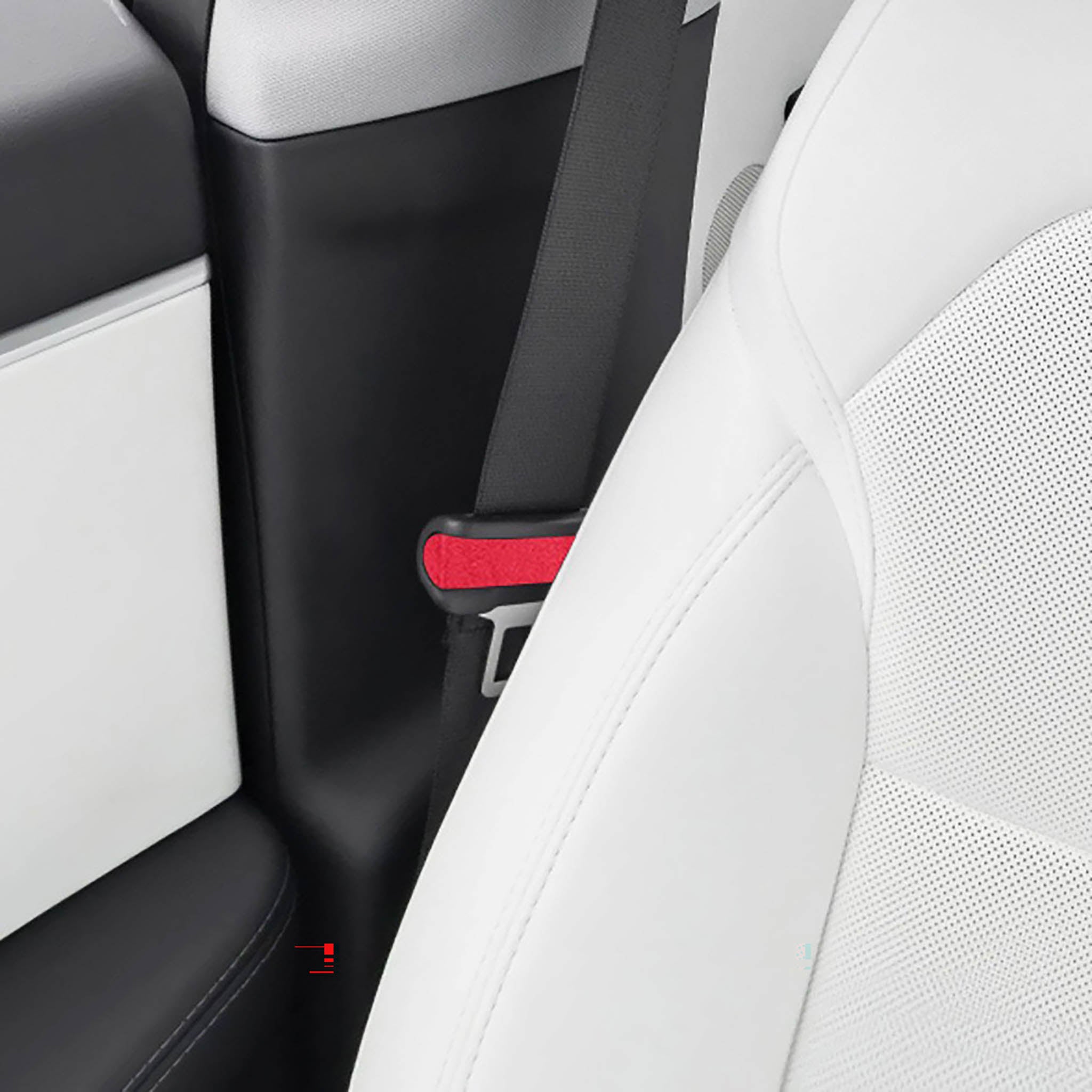 Premium Tesla Alcantara Seat Belt Wrap Sticker - Soft & Durable Protection for 2024+ Model 3 & 2025+ Model Y | Luxury Interior Upgrade for Comfortable Driving & Enhanced Safety