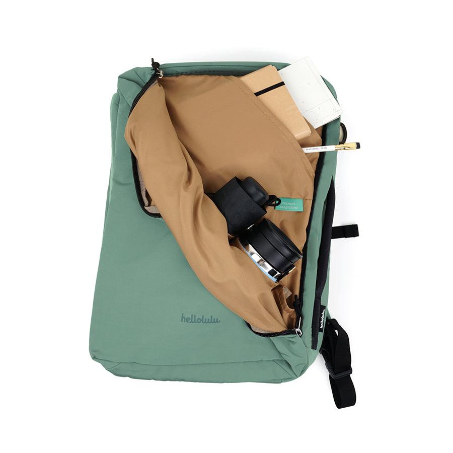 HELLOLULU Kell 3-Way Convertible Backpack Purse in Crystal Teal - Perfect for Travel, Work & Everyday Use