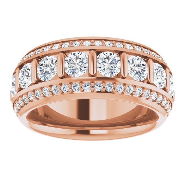 2.17 Carat Round Diamond Eternity Band - Triple Row Diamond Wedding Ring for Women | Perfect for Anniversaries, Engagements & Special Occasions