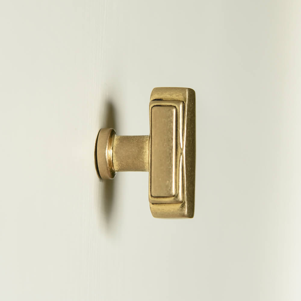 Vintage Aged Brass Art Deco Cabinet Knob - Elegant Hardware for Dressers, Vanities & Furniture Restoration | Perfect for Home Decor & DIY Projects