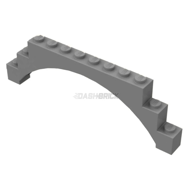 LEGO Brick Arch 1x12x3 - Dark Grey Raised Arch with 5 Cross Supports (Part 18838) | Perfect for LEGO Architecture Sets, Castle Builds & Creative Construction Projects
