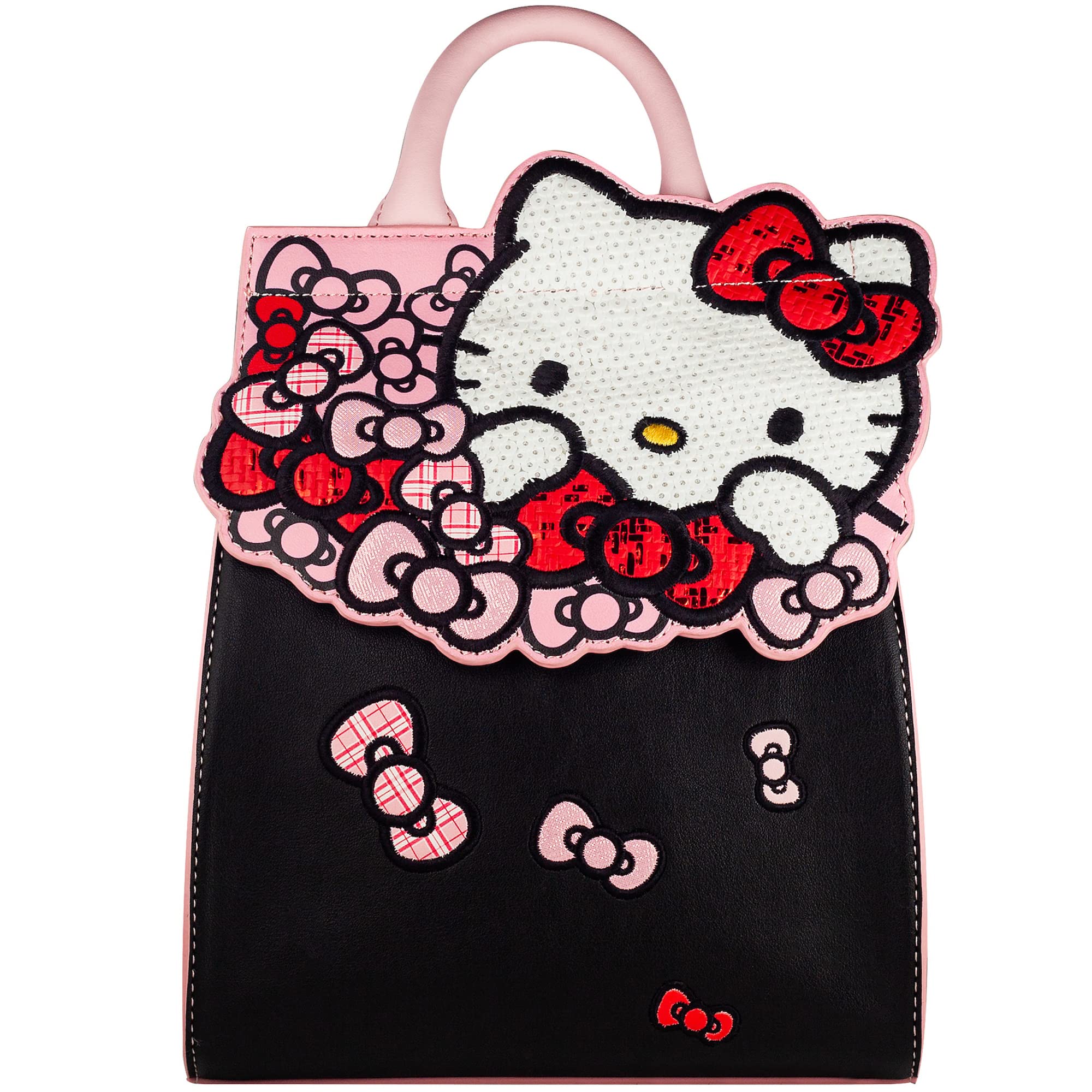 Hello Kitty Mini Backpack with Bow Design - Black Cute Purse for Girls, Women | School, Travel, Shopping, Daily Use