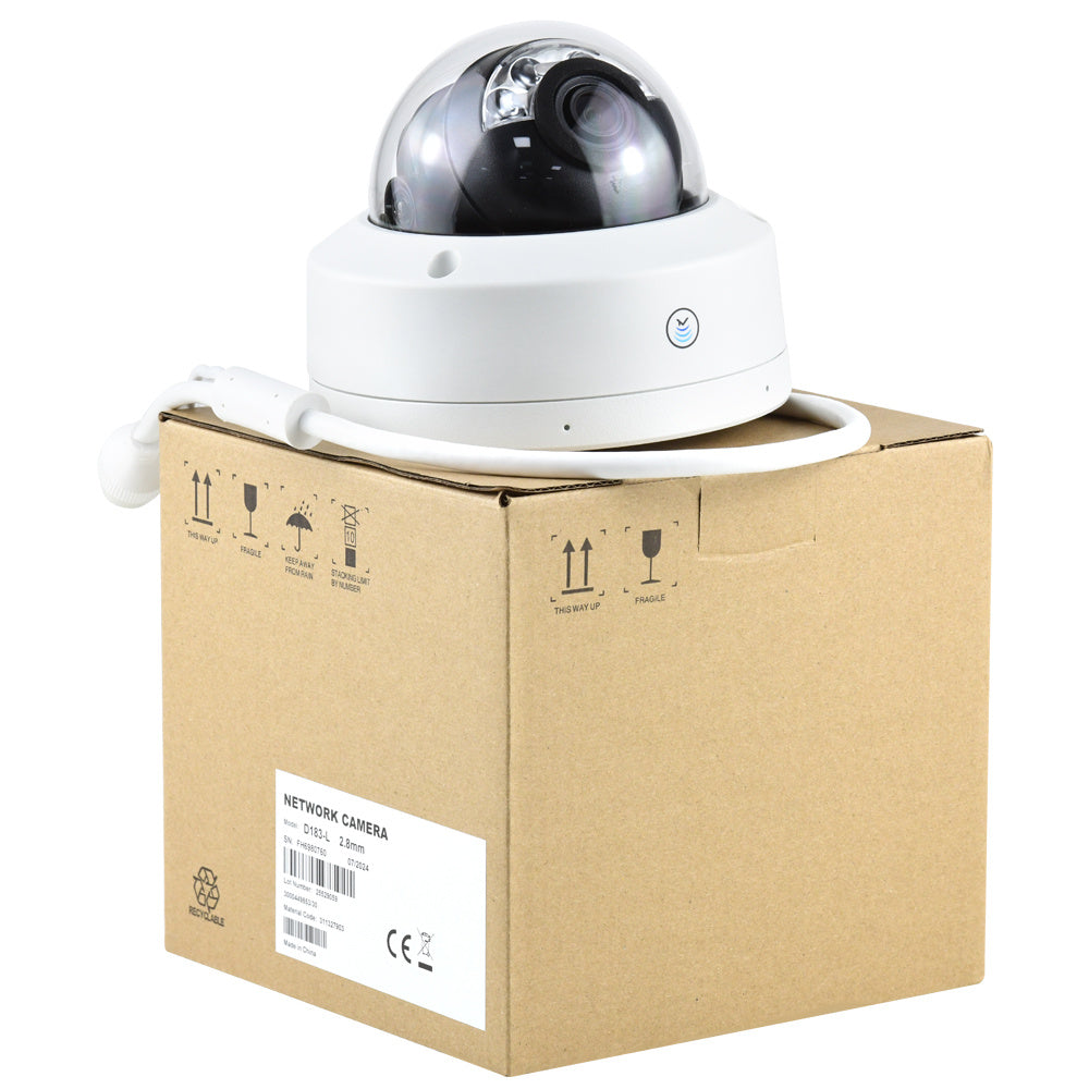 HIK OEM D183L 8MP/4K Smart Hybrid Light Dome Security Camera with PoE, Micro SD Slot & Built-in Microphone - Ideal for Home, Office & Outdoor Surveillance