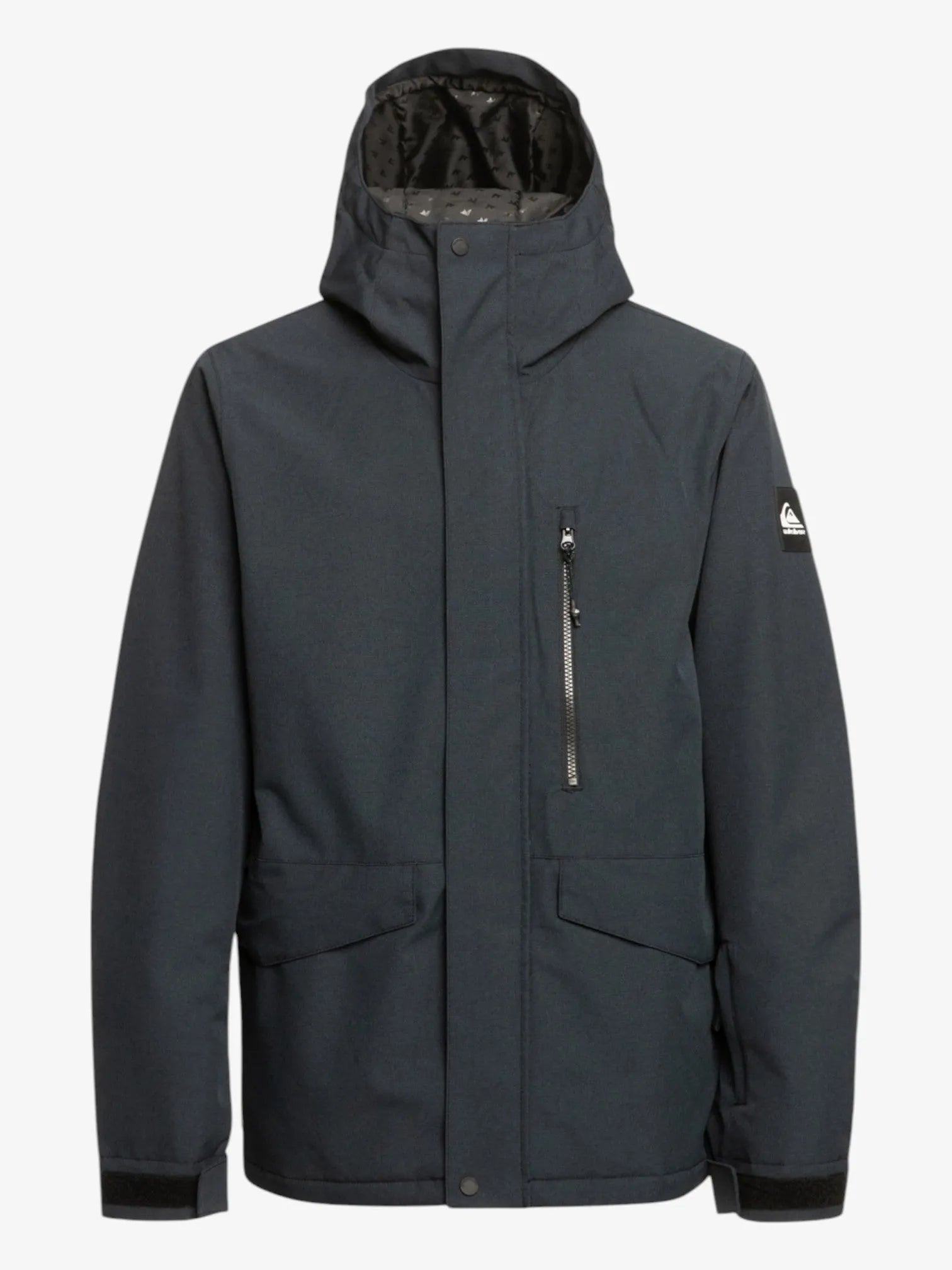 Quiksilver Mission Solid Black Snow Jacket - Waterproof & Insulated Winter Coat for Skiing, Snowboarding & Outdoor Adventures