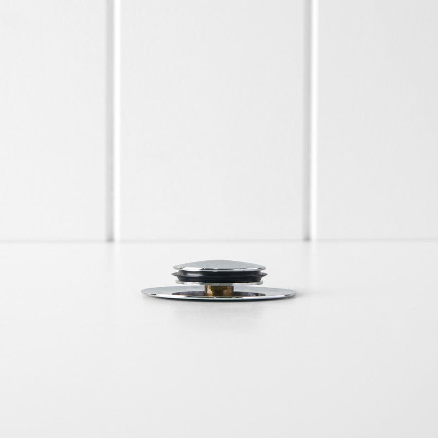 Pop Up Waste Chrome Drain with No Overflow - Perfect for Bathroom Sink & Vanity Installation