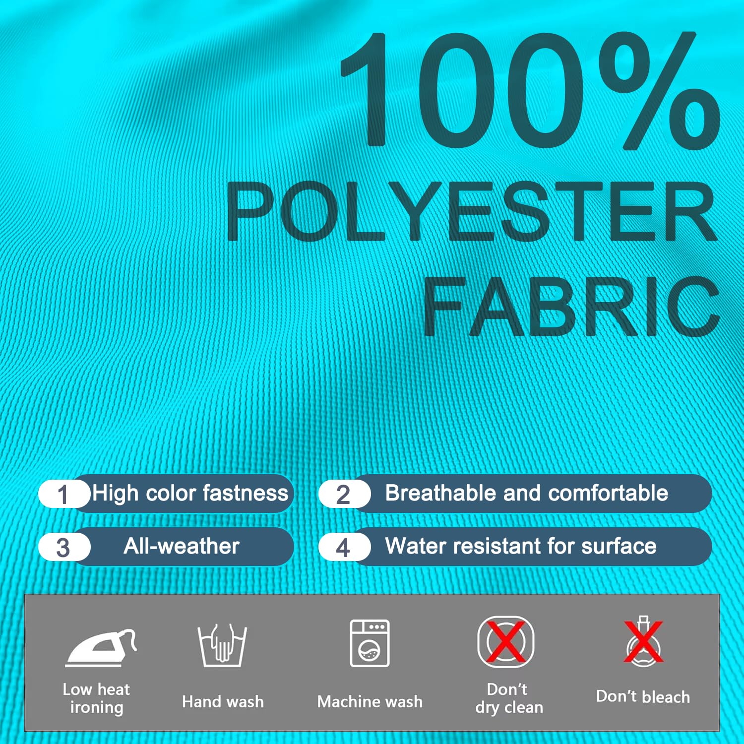 **14-Pack Outdoor Patio Seat & Back Cushion Replacement Covers – Fits 7-Piece 6-Seater Wicker Rattan Sectional Sofa Set (Turquoise, Covers Only, Large) – Perfect for Garden, Poolside & Patio Furniture Protection**