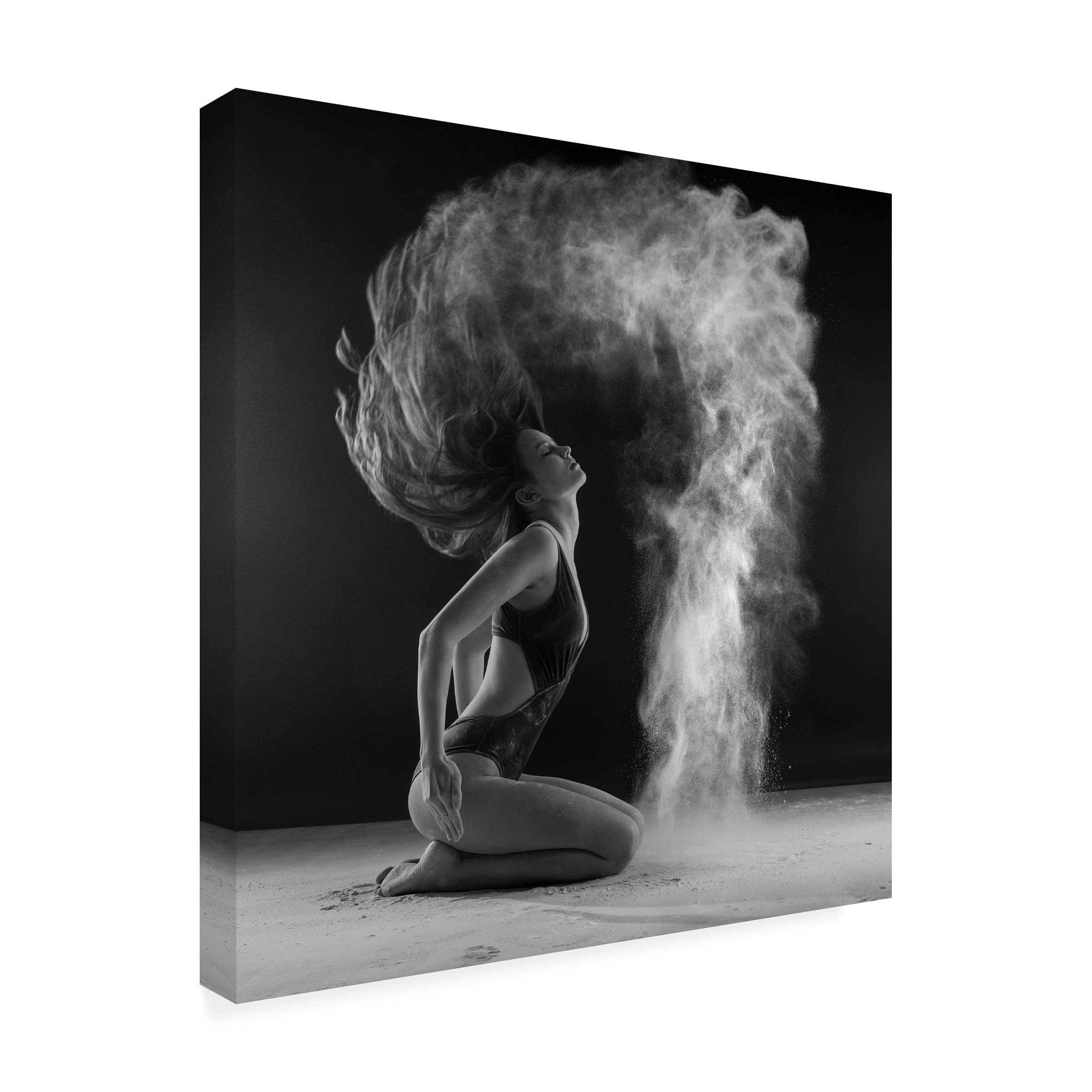 Gabor Kanovits 'Dance' 18x18 Canvas Wall Art Print - Modern Abstract Painting for Living Room, Bedroom & Office Decor
