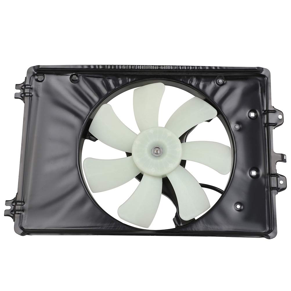 Universal Slim Push Pull A/C Condenser Fan Assembly 12V Cooling Fan Kit - Passenger Side/RH 611370 KFKGF - Compatible with 2009-2015 Honda Pilot | Perfect for AC System Repair & Summer Cooling Maintenance