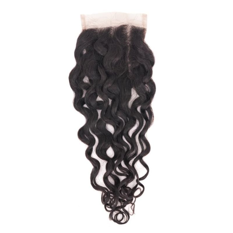 Spanish Wave 4x4 Transparent Lace Human Hair Closure - 100% Virgin Brazilian Hair for Black Women | Perfect for Sew-in Weave, Ponytails & Protective Hairstyles