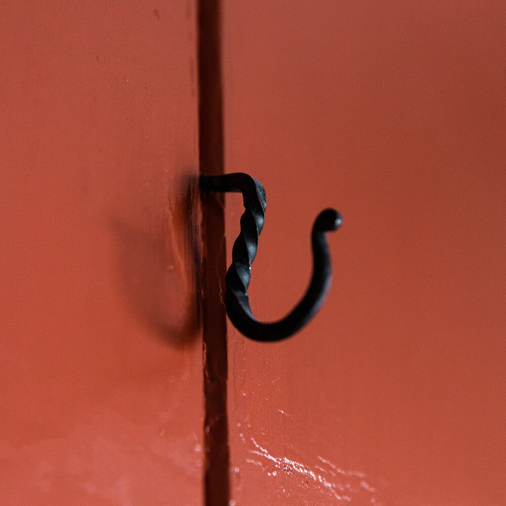 Forged Black Beeswax Cup Hooks - Heavy Duty Rustproof Hooks for Kitchen, Bathroom & Home Organization