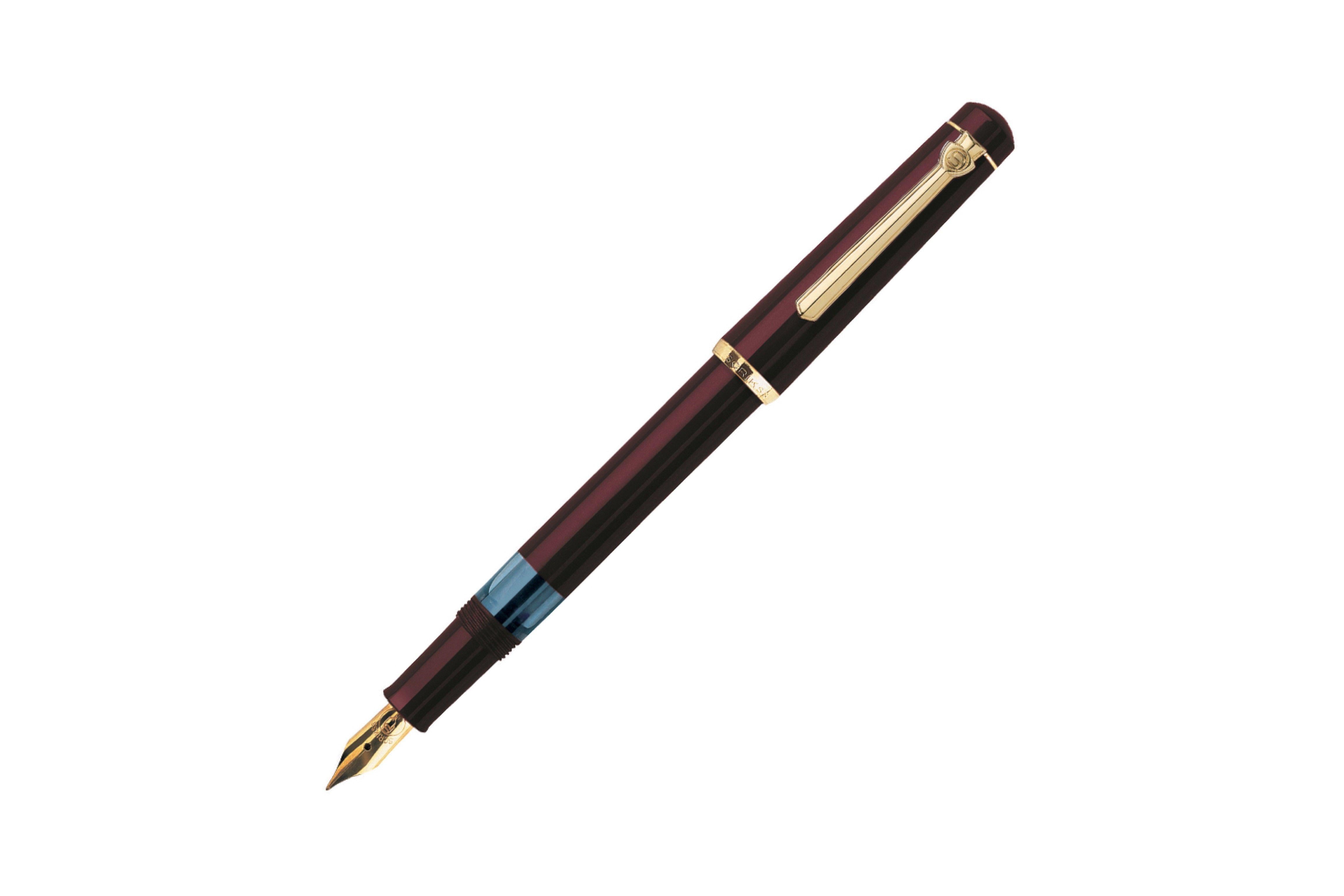 Premium Scrikss 419 Fountain Pen - Burgundy Red Ink Calligraphy Pen for Writing, Journaling & Gift Giving - Elegant Office & School Supplies