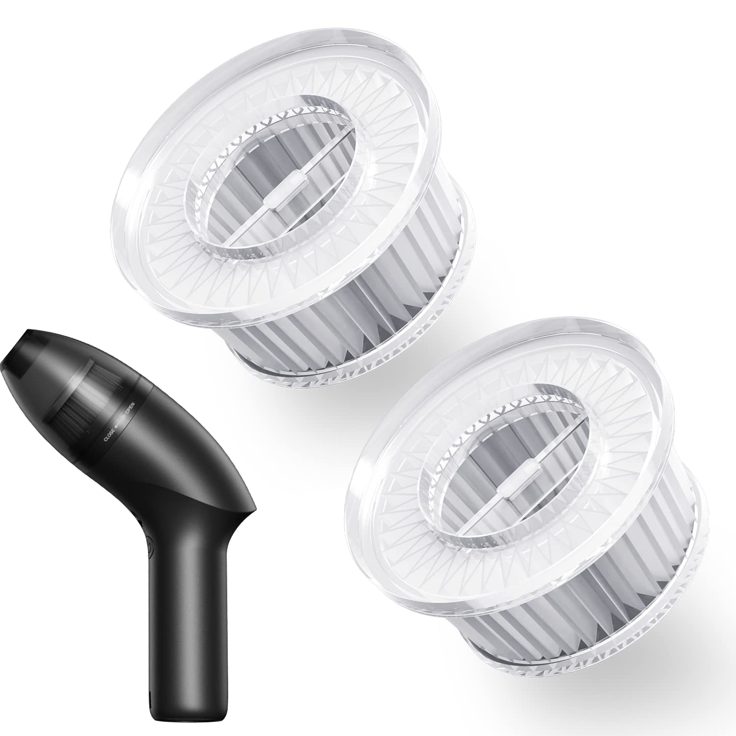 2-Pack Reusable HEPA Filters for Hayousui 4.3KPa Mini Keyboard Vacuum Cleaner KVC05 - Replacement HEPA Filter for Car & Handheld Vacuum Cleaner - Perfect for Dust, Pet Hair & Keyboard Cleaning