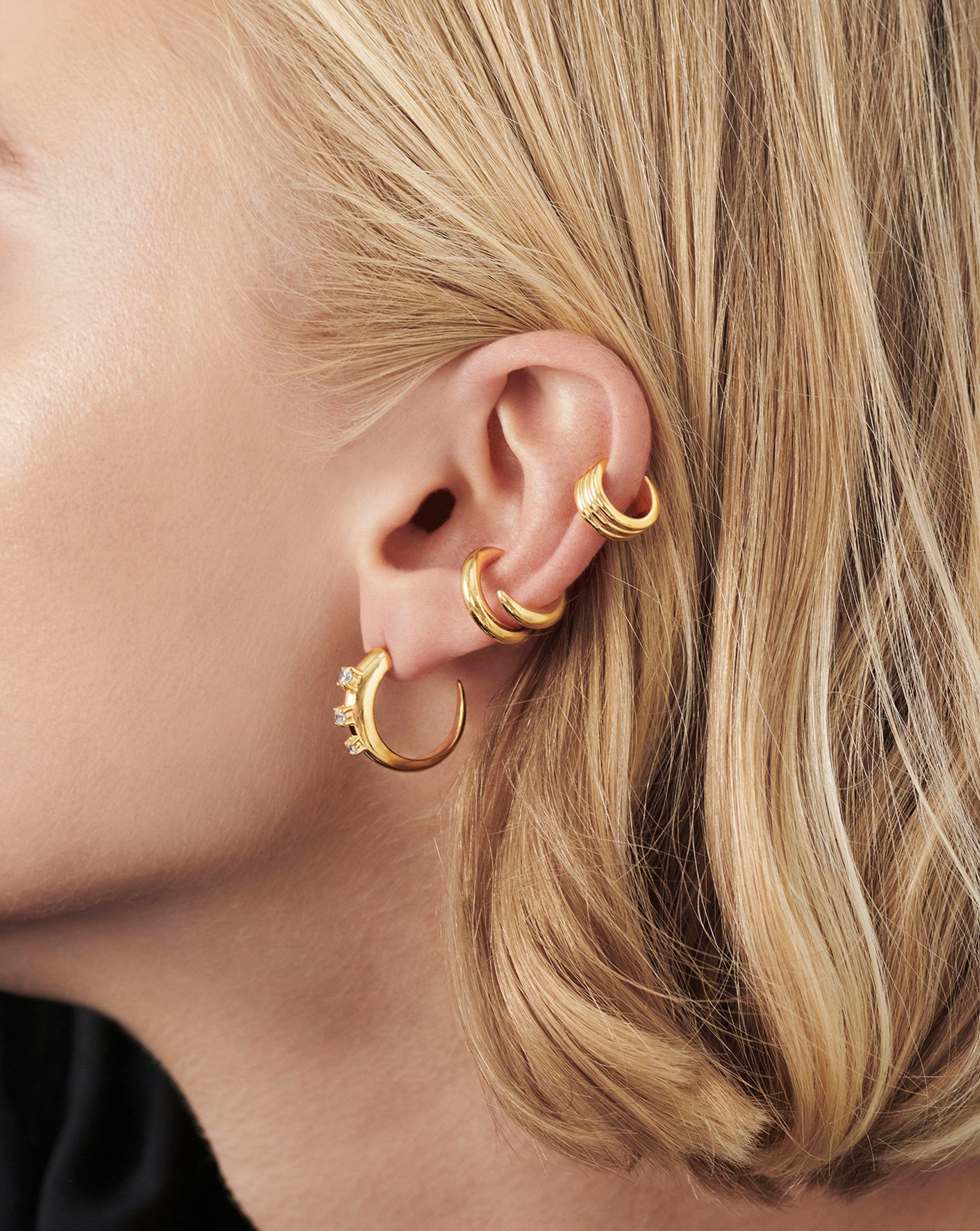 Small Claw Hoop Earrings - Dainty Gold Minimalist Hoops for Women | Perfect for Everyday Wear, Date Night & Gifts