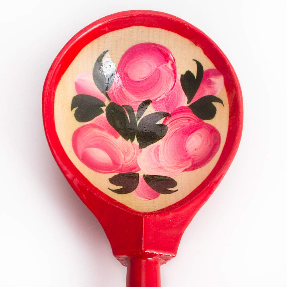 Handcrafted 7.75-inch Wooden Matryoshka Tablespoon - Eco-Friendly Kitchen Utensil for Cooking, Serving & Decor - Perfect for Russian Tea Parties, Dinnerware Sets & Unique Gift Ideas