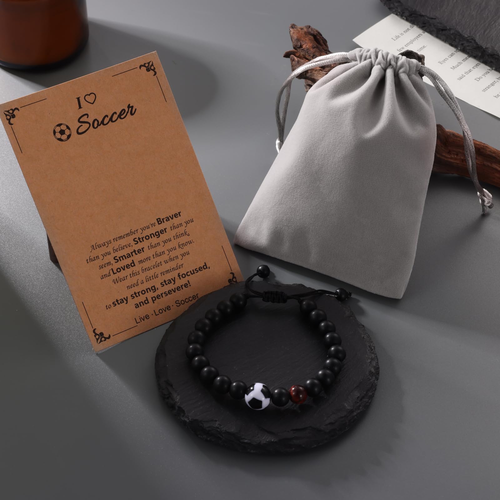 Personalized Basketball Soccer Baseball Bracelet - Best Sports Gift for Teen Boys, Players, Team, Son, Grandson, Nephew & Friend - Ideal for Graduation & Birthday - Perfect for Game Days & Sports Events