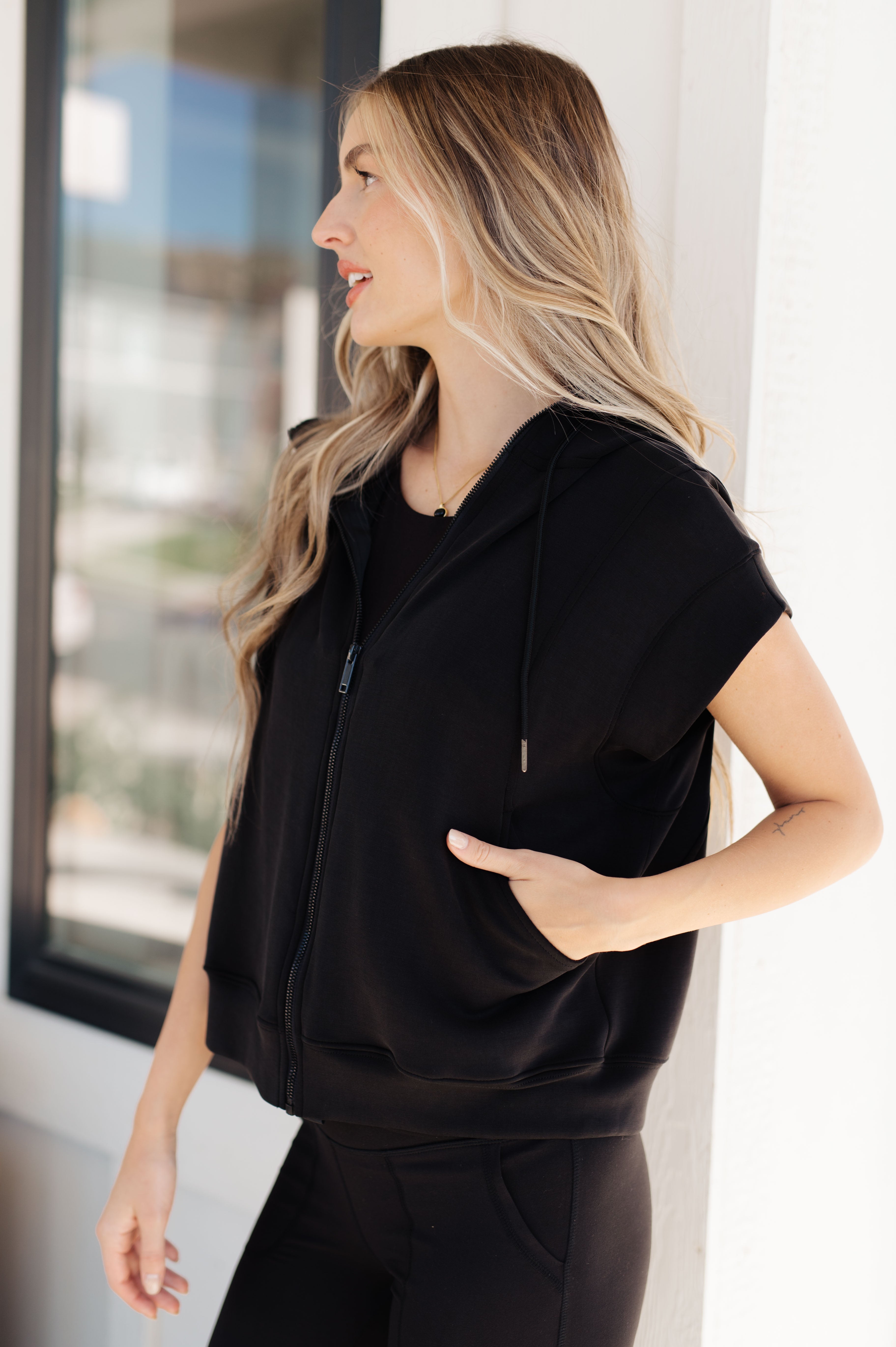 Still Moving Sleeveless Hoodie for Women - Lightweight Workout Tank Top with Breathable Fabric - Perfect for Gym, Running & Yoga