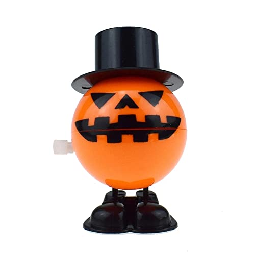 2Pcs Halloween Wind-Up Jumping Pumpkin Pirate Toys - Fun Plastic Clockwork Toys for Kids, Cool Children's Gift | Perfect for Halloween Parties, Trick-or-Treat Favors & Holiday Playtime